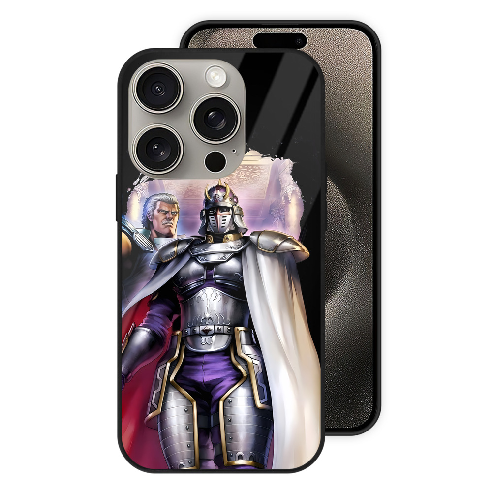 （画像用） 北斗の拳 Fist of the North Star 【iPhone15Pro対応】スマホケース 耐衝撃＆黄変防止 背面ガラス