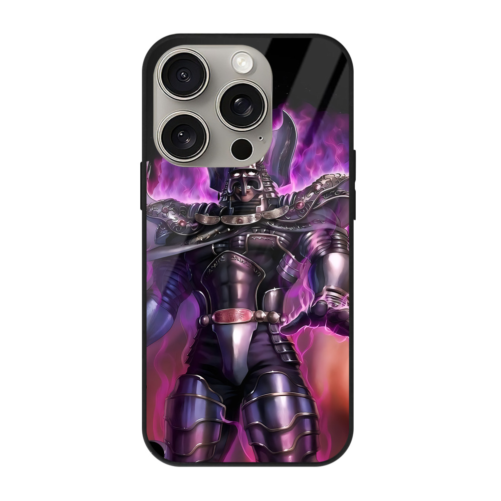 （画像用） 北斗の拳 Fist of the North Star 【iPhone15Pro対応】スマホケース 耐衝撃＆黄変防止 背面ガラス