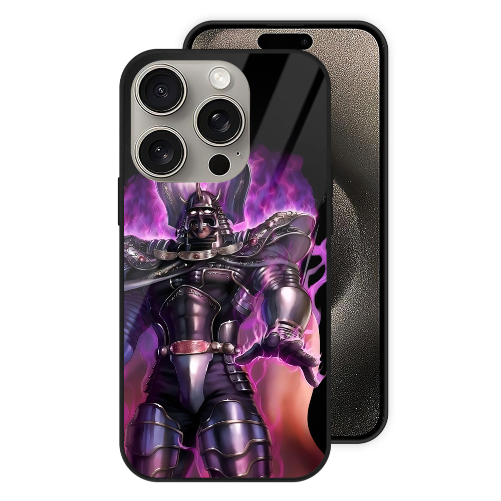 （画像用） 北斗の拳 Fist of the North Star 【iPhone15Pro対応】スマホケース 耐衝撃＆黄変防止 背面ガラス