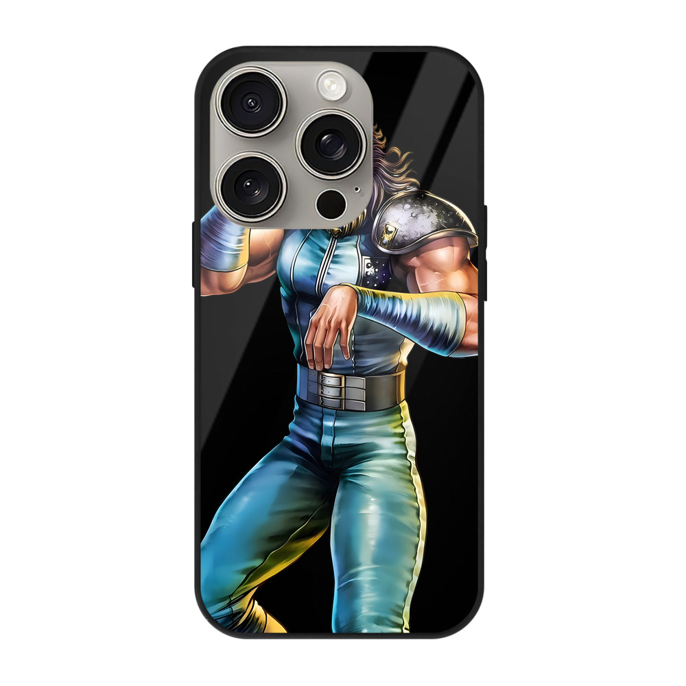 （画像用） 北斗の拳 Fist of the North Star 【iPhone15Pro対応】スマホケース 耐衝撃＆黄変防止 背面ガラス