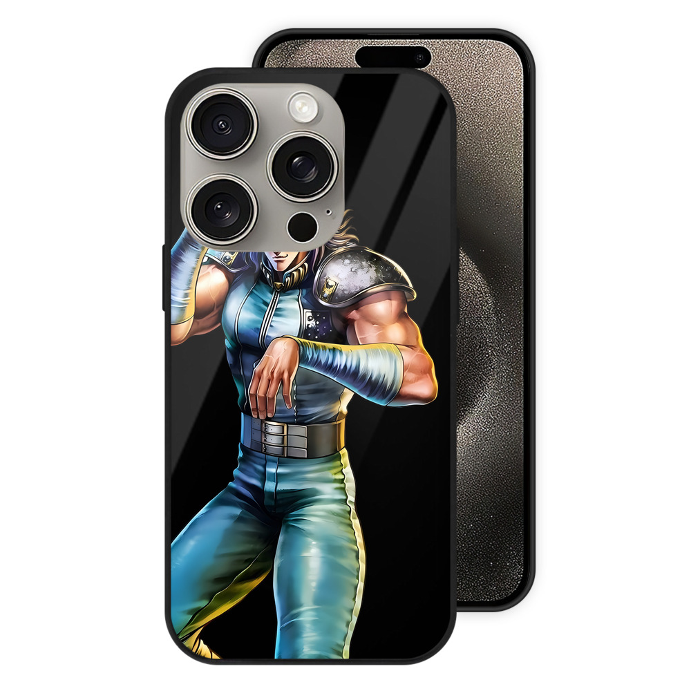 （画像用） 北斗の拳 Fist of the North Star 【iPhone15Pro対応】スマホケース 耐衝撃＆黄変防止 背面ガラス