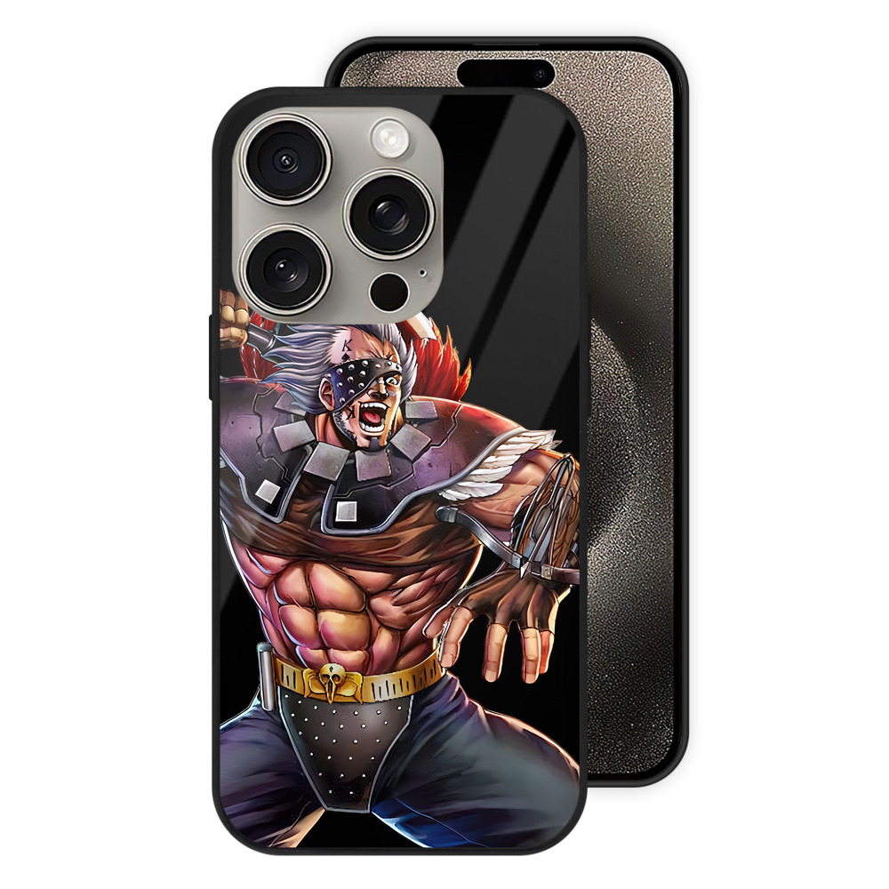 （画像用） 北斗の拳 Fist of the North Star 【iPhone15Pro対応】スマホケース 耐衝撃＆黄変防止 背面ガラス