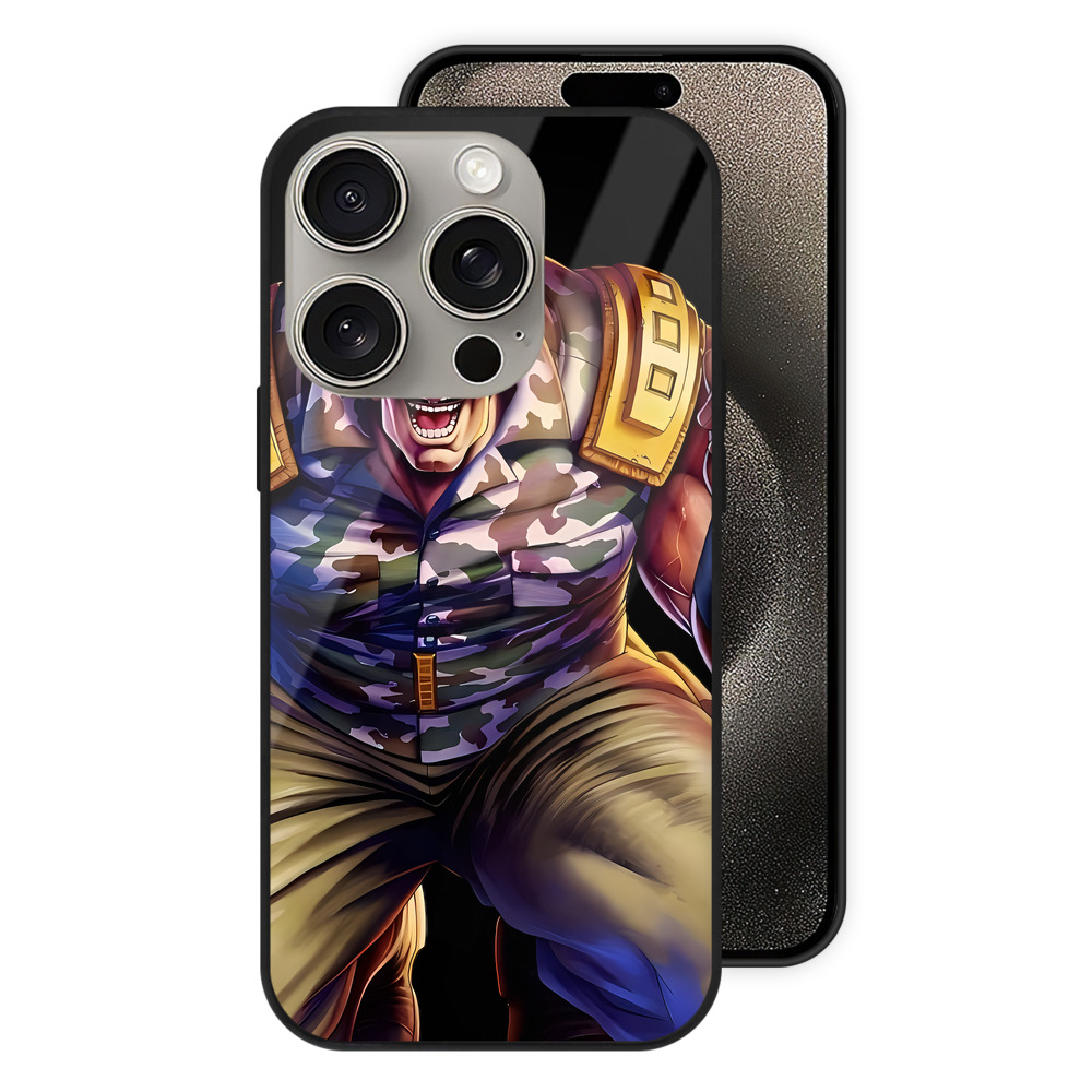 （画像用） 北斗の拳 Fist of the North Star 【iPhone15Pro対応】スマホケース 耐衝撃＆黄変防止 背面ガラス