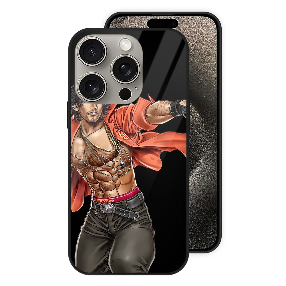 （画像用） 北斗の拳 Fist of the North Star 【iPhone15Pro対応】スマホケース 耐衝撃＆黄変防止 背面ガラス