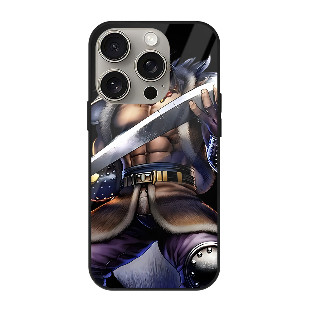 （画像用） 北斗の拳 Fist of the North Star 【iPhone15Pro対応】スマホケース 耐衝撃＆黄変防止 背面ガラス