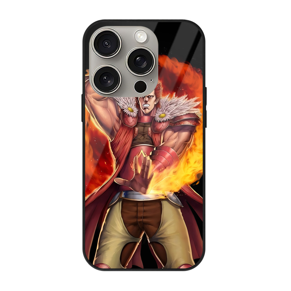 （画像用） 北斗の拳 Fist of the North Star 【iPhone15Pro対応】スマホケース 耐衝撃＆黄変防止 背面ガラス