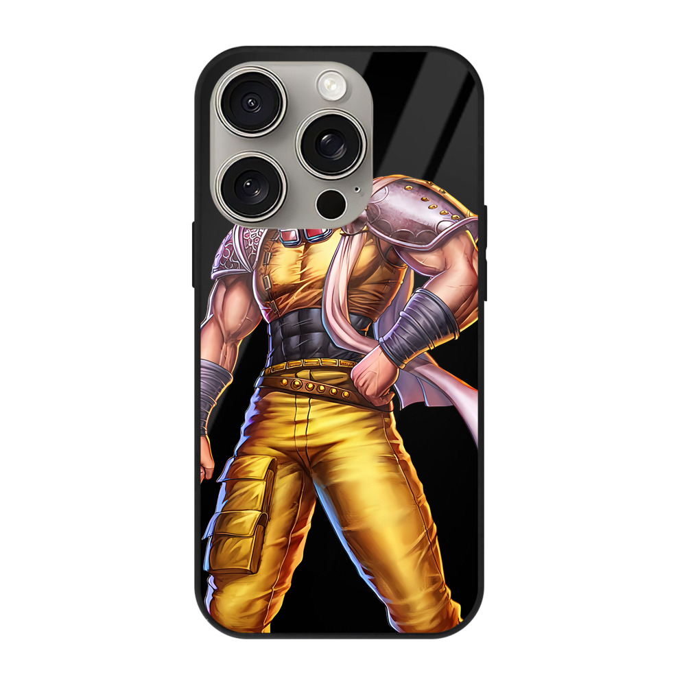 （画像用） 北斗の拳 Fist of the North Star 【iPhone15Pro対応】スマホケース 耐衝撃＆黄変防止 背面ガラス