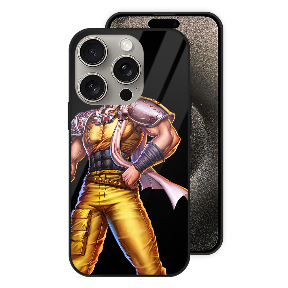 （画像用） 北斗の拳 Fist of the North Star 【iPhone15Pro対応】スマホケース 耐衝撃＆黄変防止 背面ガラス