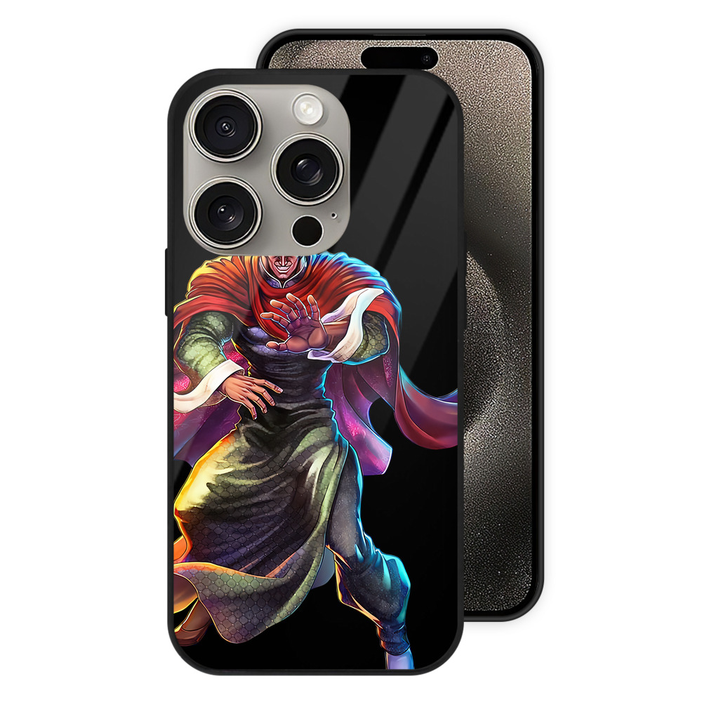 （画像用） 北斗の拳 Fist of the North Star 【iPhone15Pro対応】スマホケース 耐衝撃＆黄変防止 背面ガラス