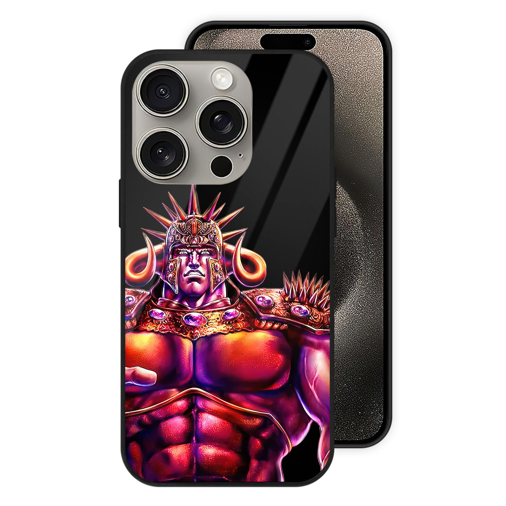 （画像用） 北斗の拳 Fist of the North Star 【iPhone15Pro対応】スマホケース 耐衝撃＆黄変防止 背面ガラス