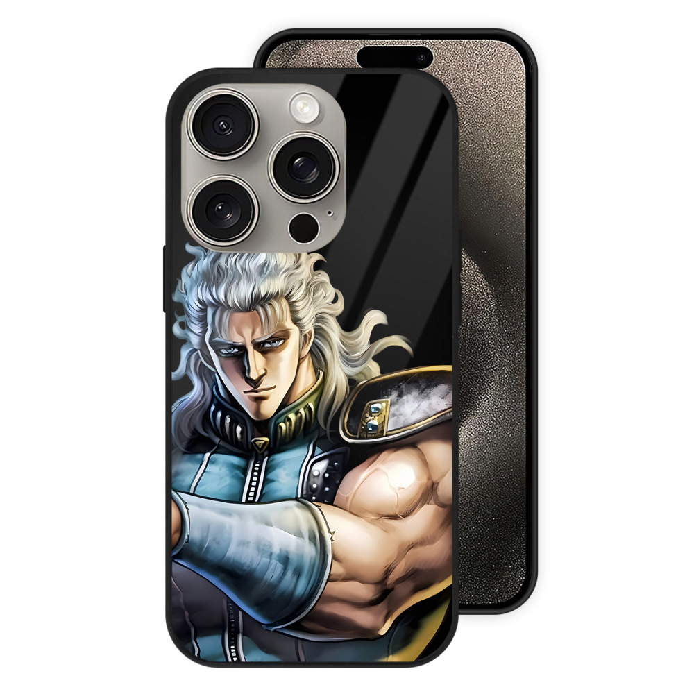 （画像用） 北斗の拳 Fist of the North Star 【iPhone15Pro対応】スマホケース 耐衝撃＆黄変防止 背面ガラス