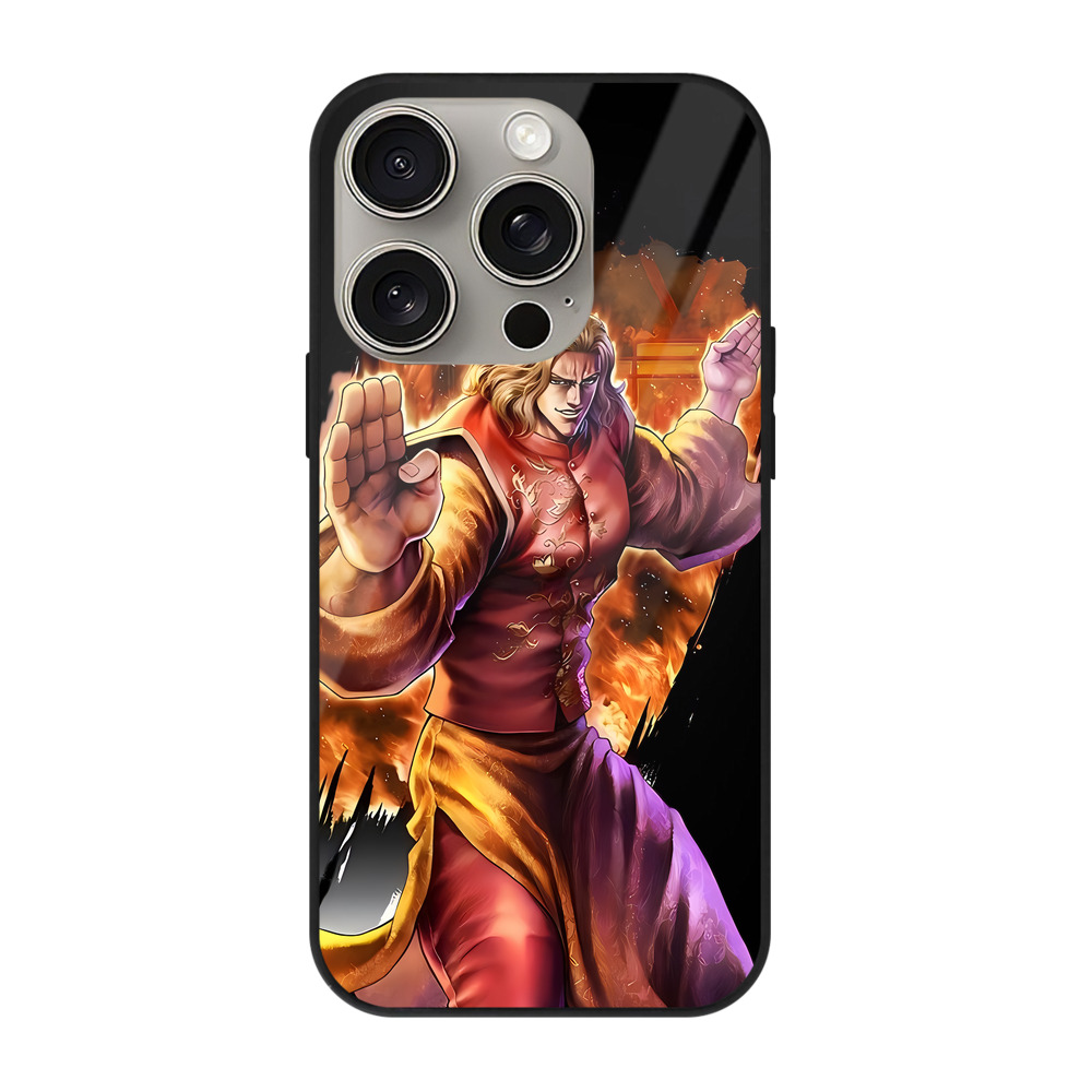 （画像用） 北斗の拳 Fist of the North Star 【iPhone15Pro対応】スマホケース 耐衝撃＆黄変防止 背面ガラス