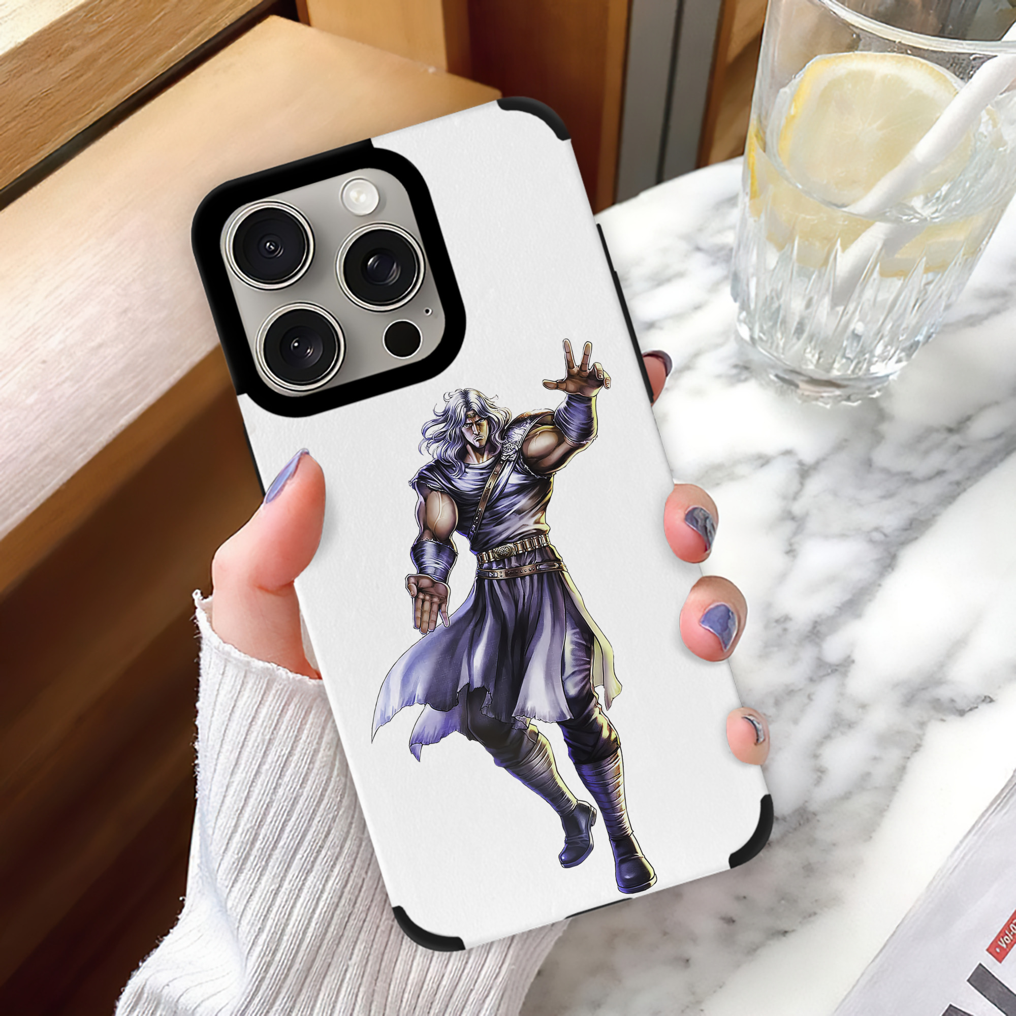 北斗の拳 Fist of the North Star 【iPhone15ProMax対応】 PUレザー スマホケース 耐衝撃＆黄変防止