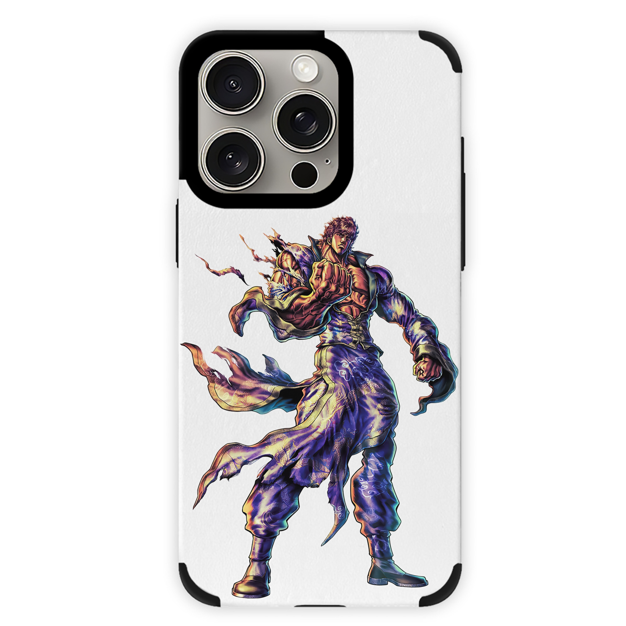 （画像用） 北斗の拳 Fist of the North Star 【iPhone15ProMax対応】 PUレザー スマホケース 耐衝撃＆黄変防止