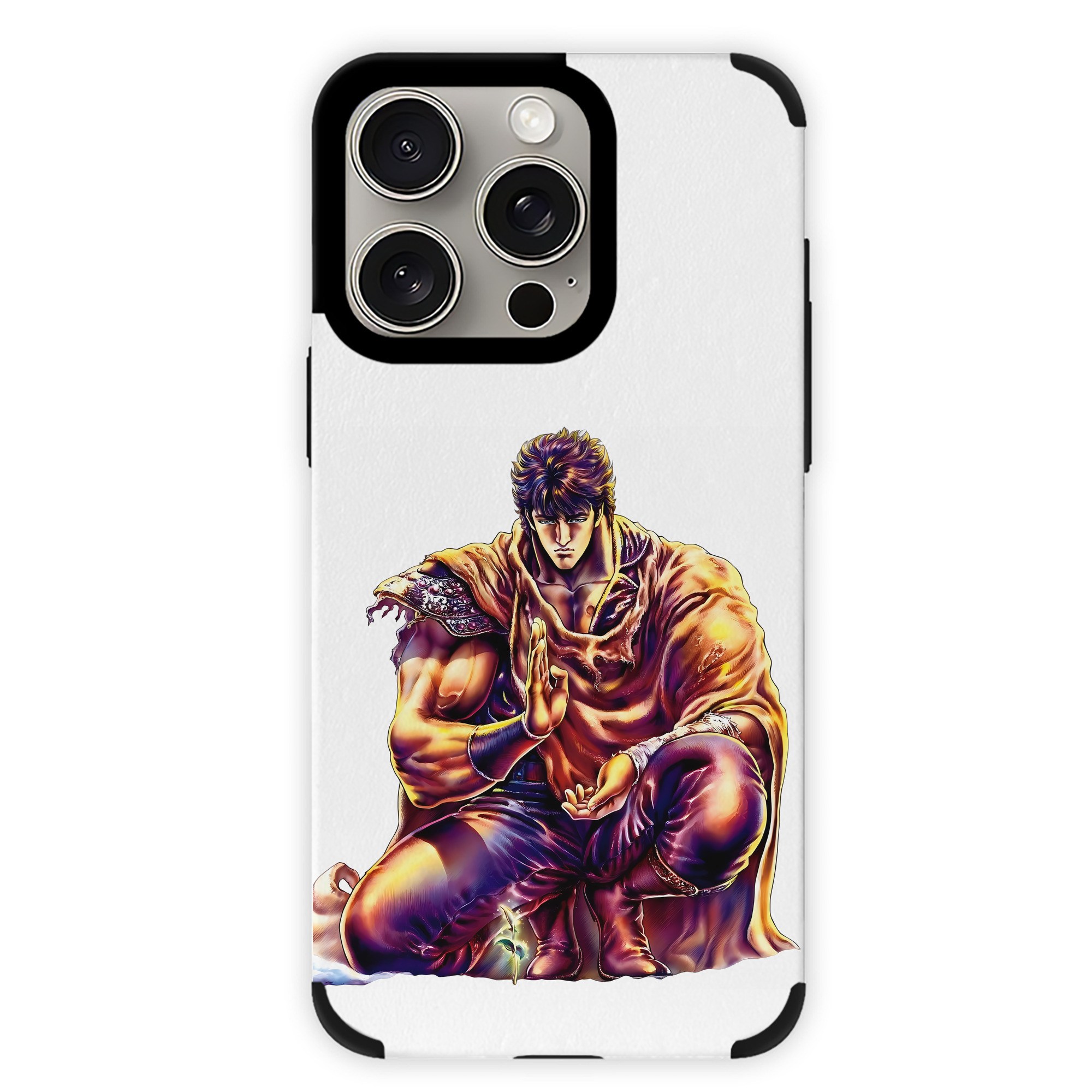 （画像用） 北斗の拳 Fist of the North Star 【iPhone15ProMax対応】 PUレザー スマホケース 耐衝撃＆黄変防止