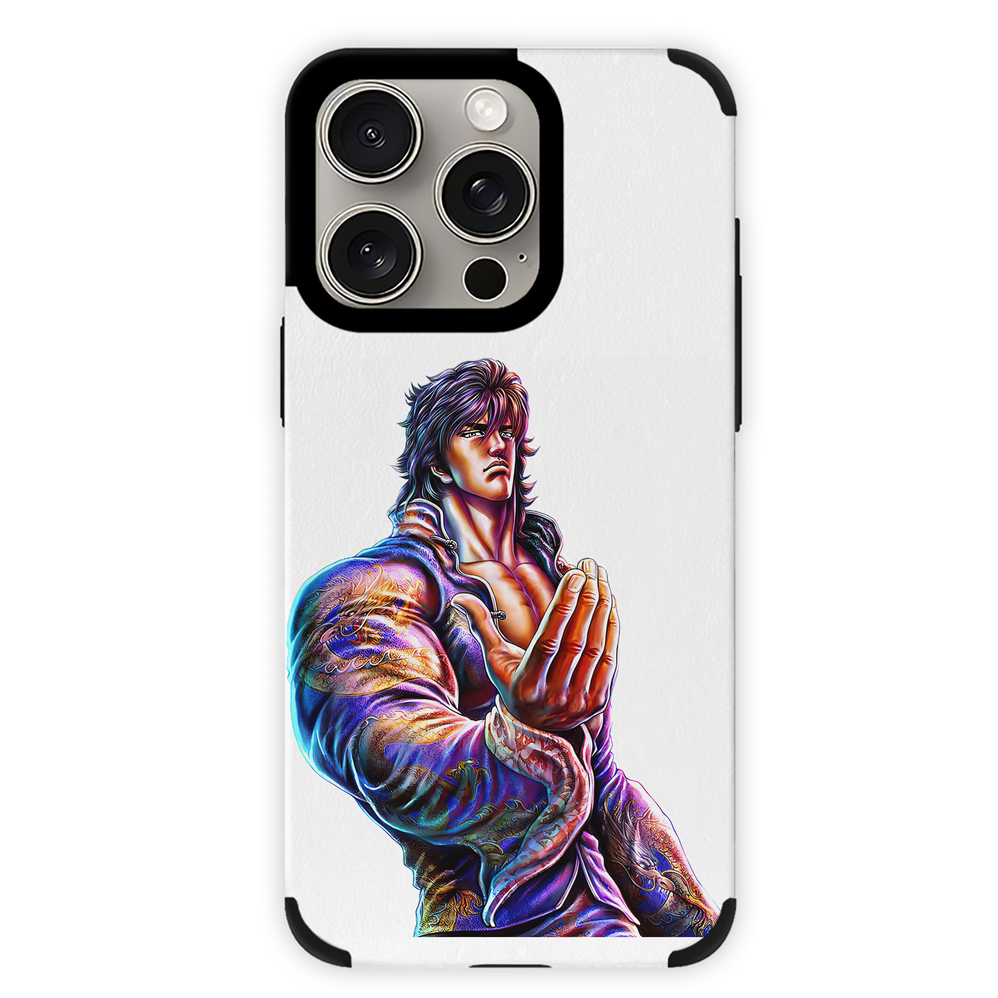 （画像用） 北斗の拳 Fist of the North Star 【iPhone15ProMax対応】 PUレザー スマホケース 耐衝撃＆黄変防止