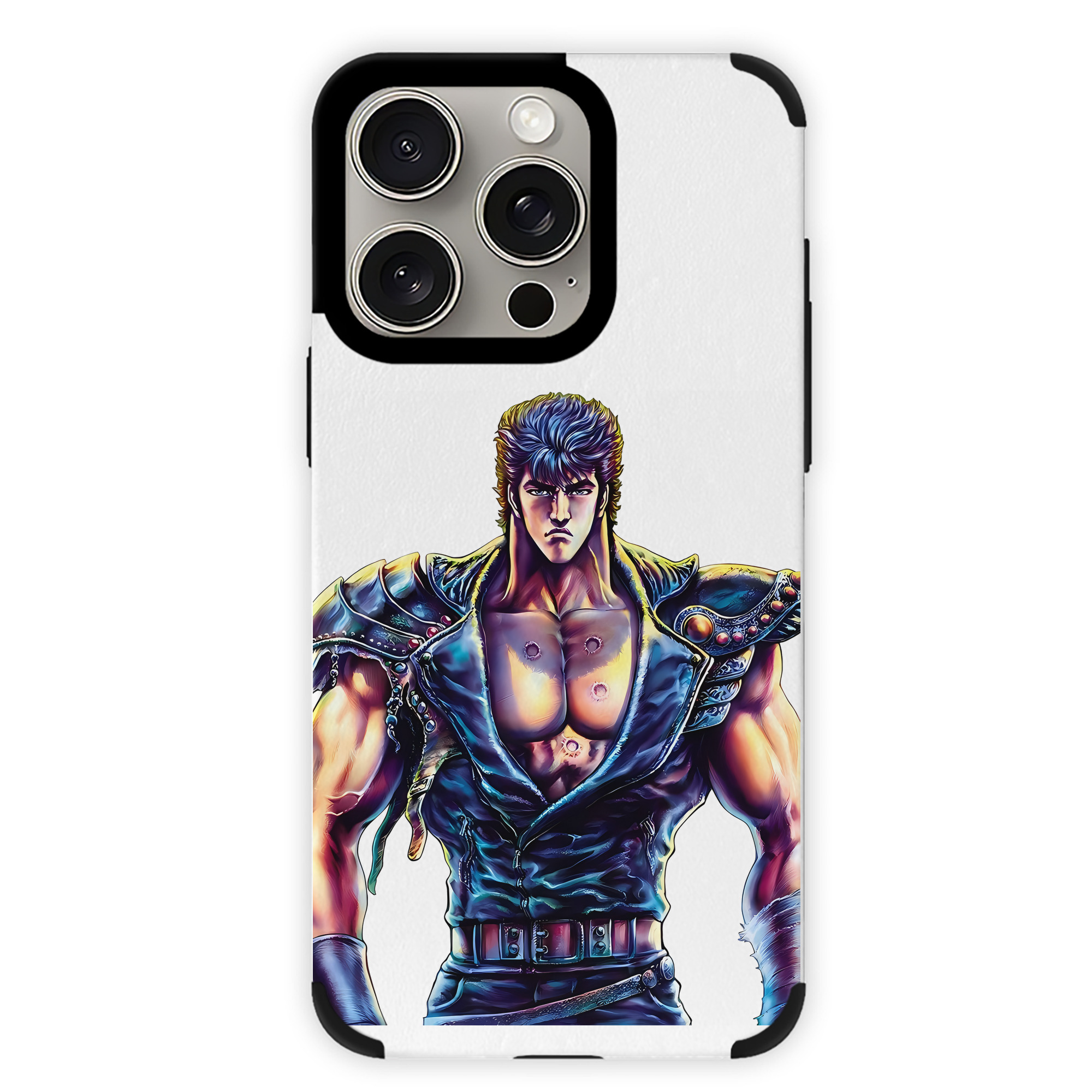 （画像用） 北斗の拳 Fist of the North Star 【iPhone15ProMax対応】 PUレザー スマホケース 耐衝撃＆黄変防止
