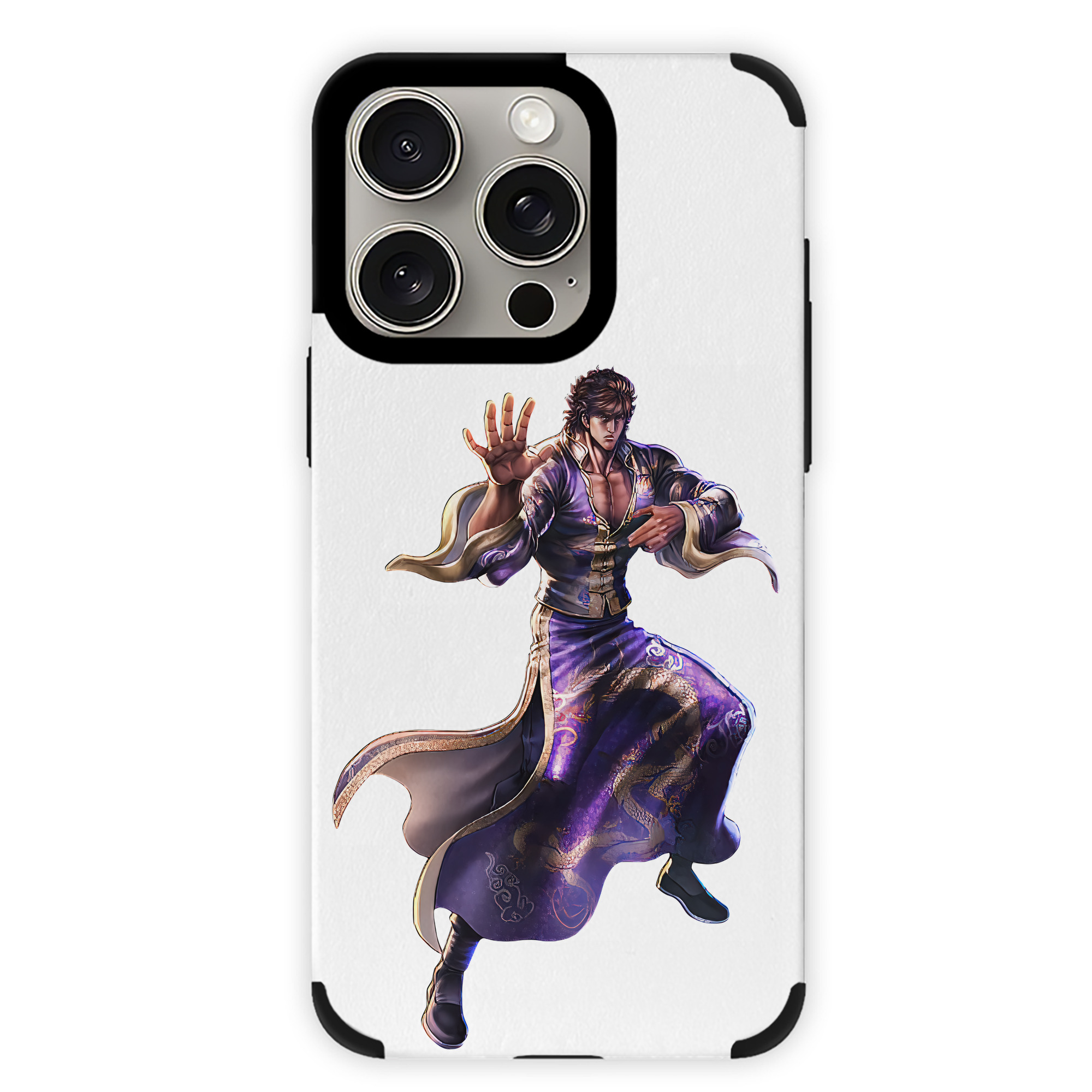 （画像用） 北斗の拳 Fist of the North Star 【iPhone15ProMax対応】 PUレザー スマホケース 耐衝撃＆黄変防止