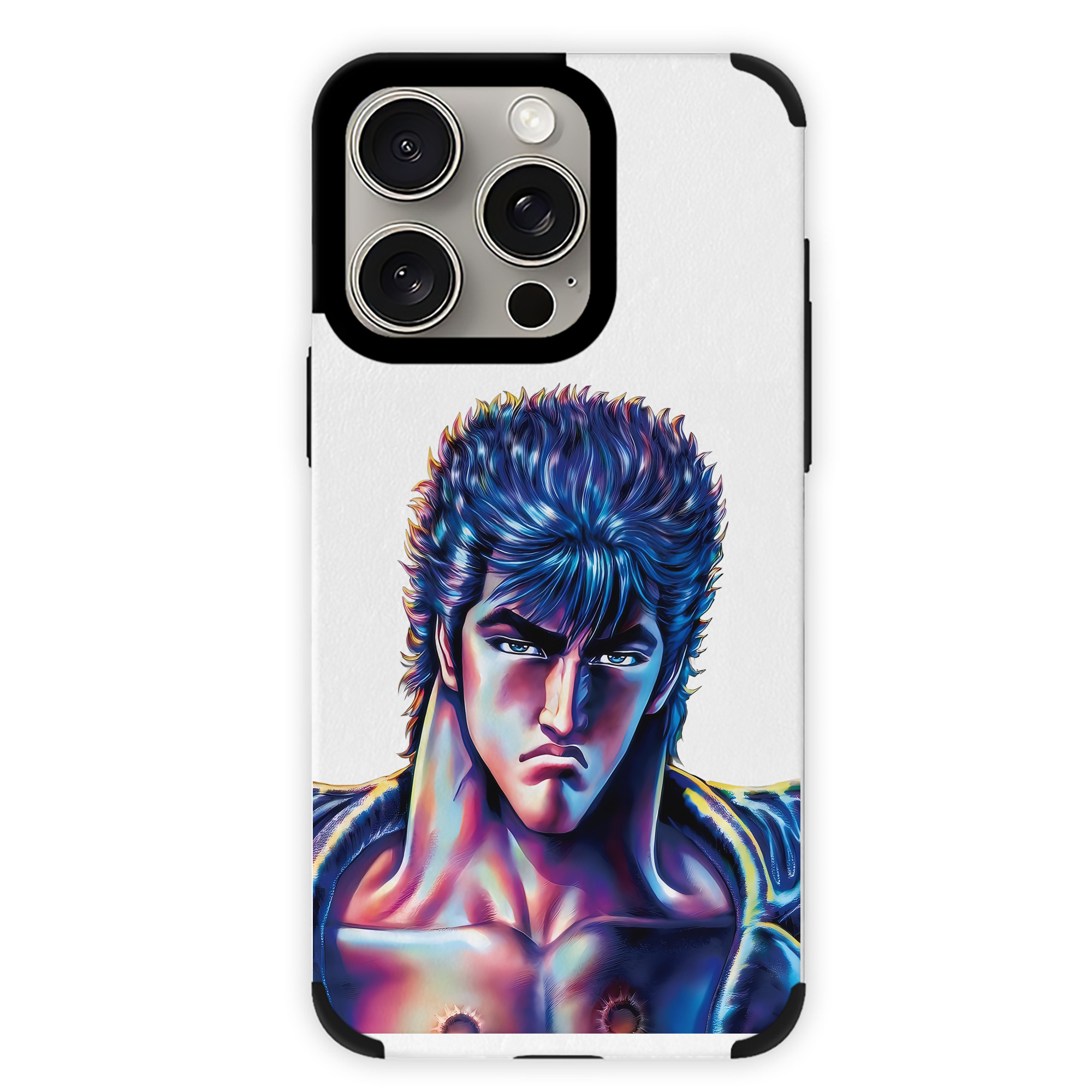 （画像用） 北斗の拳 Fist of the North Star 【iPhone15ProMax対応】 PUレザー スマホケース 耐衝撃＆黄変防止