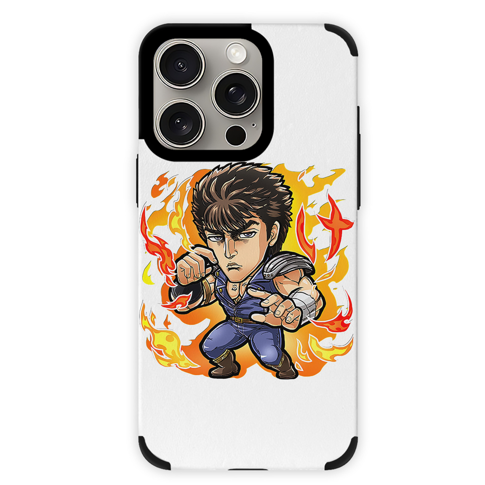 （画像用） 北斗の拳 Fist of the North Star 【iPhone15ProMax対応】 PUレザー スマホケース 耐衝撃＆黄変防止