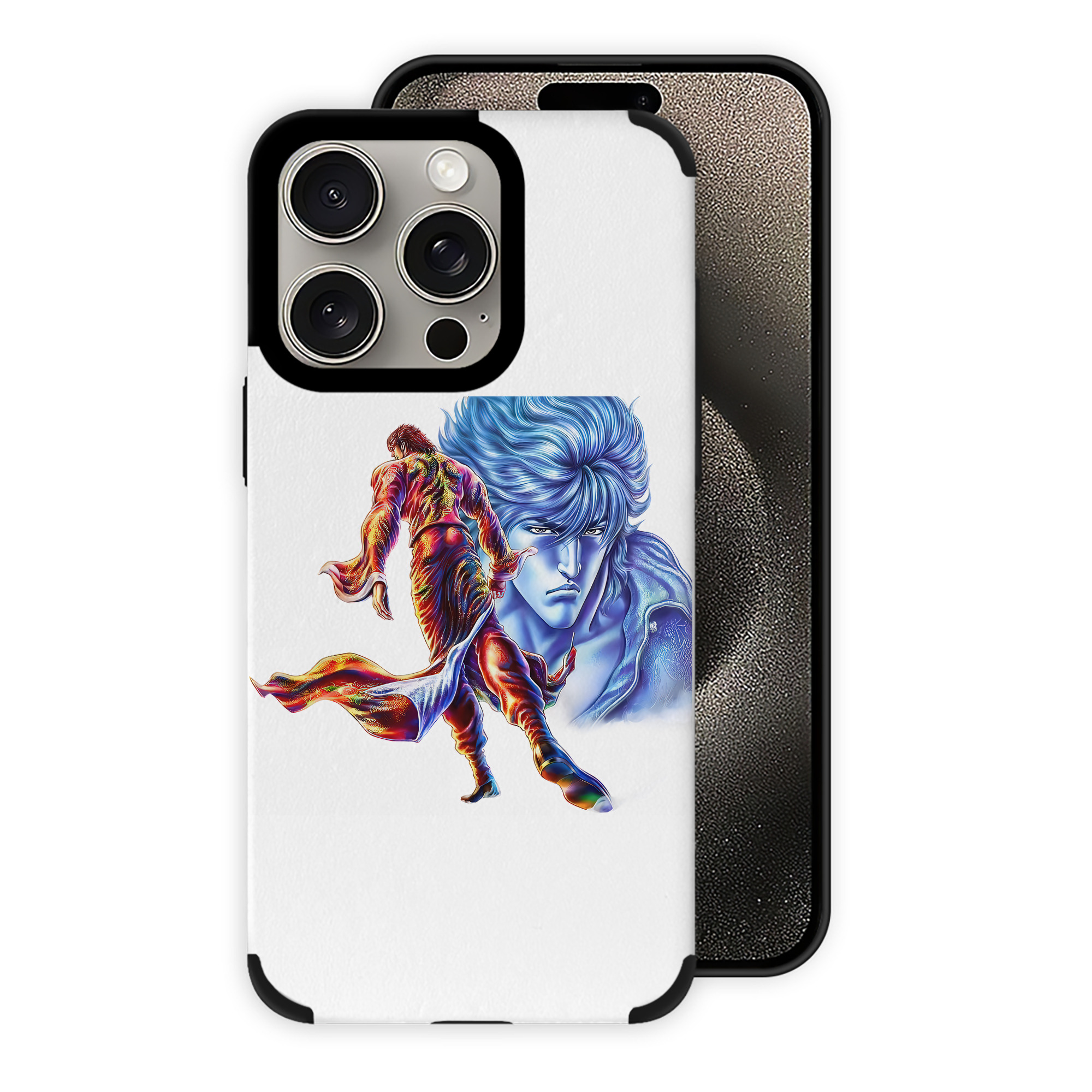 （画像用） 北斗の拳 Fist of the North Star 【iPhone15ProMax対応】 PUレザー スマホケース 耐衝撃＆黄変防止