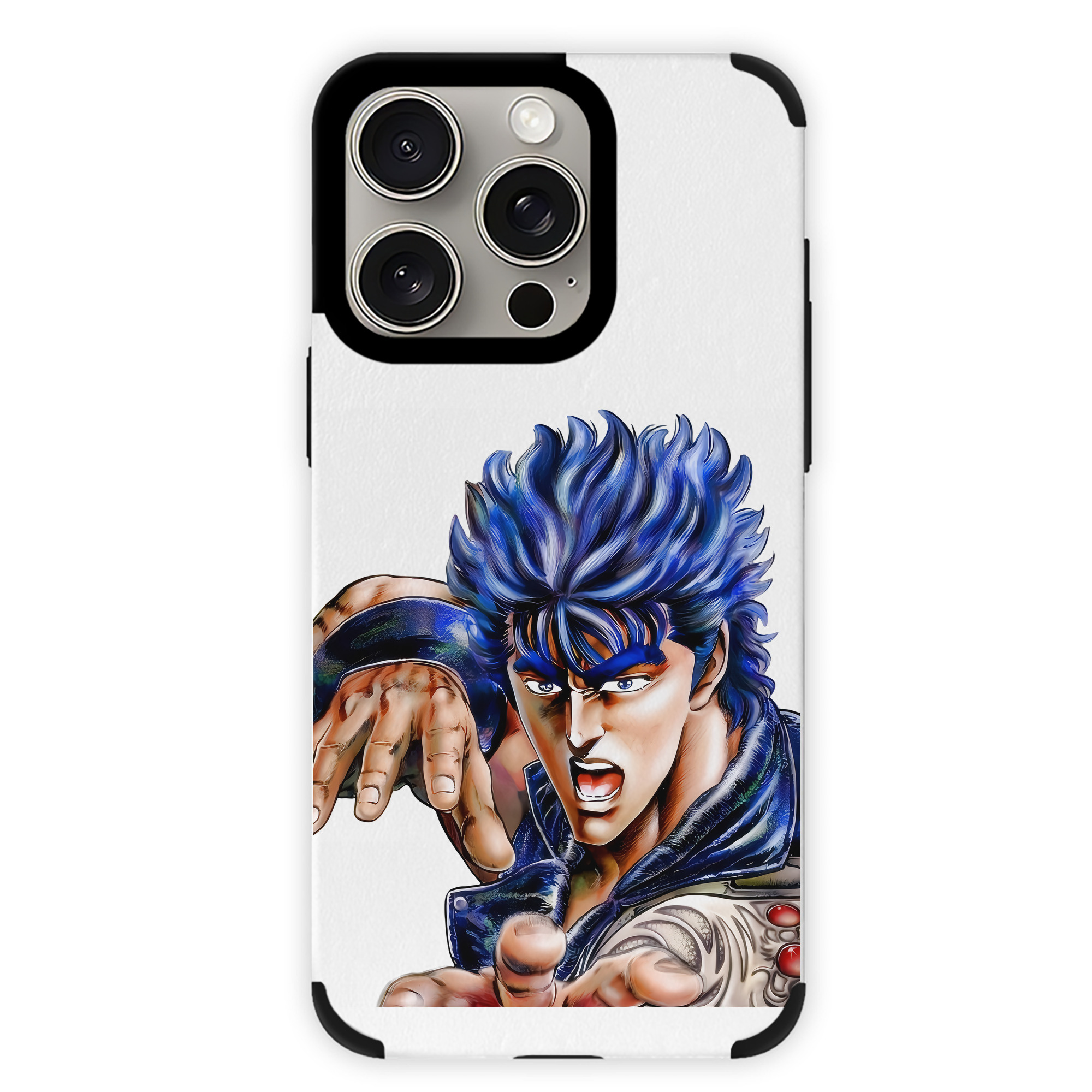 （画像用） 北斗の拳 Fist of the North Star 【iPhone15ProMax対応】 PUレザー スマホケース 耐衝撃＆黄変防止