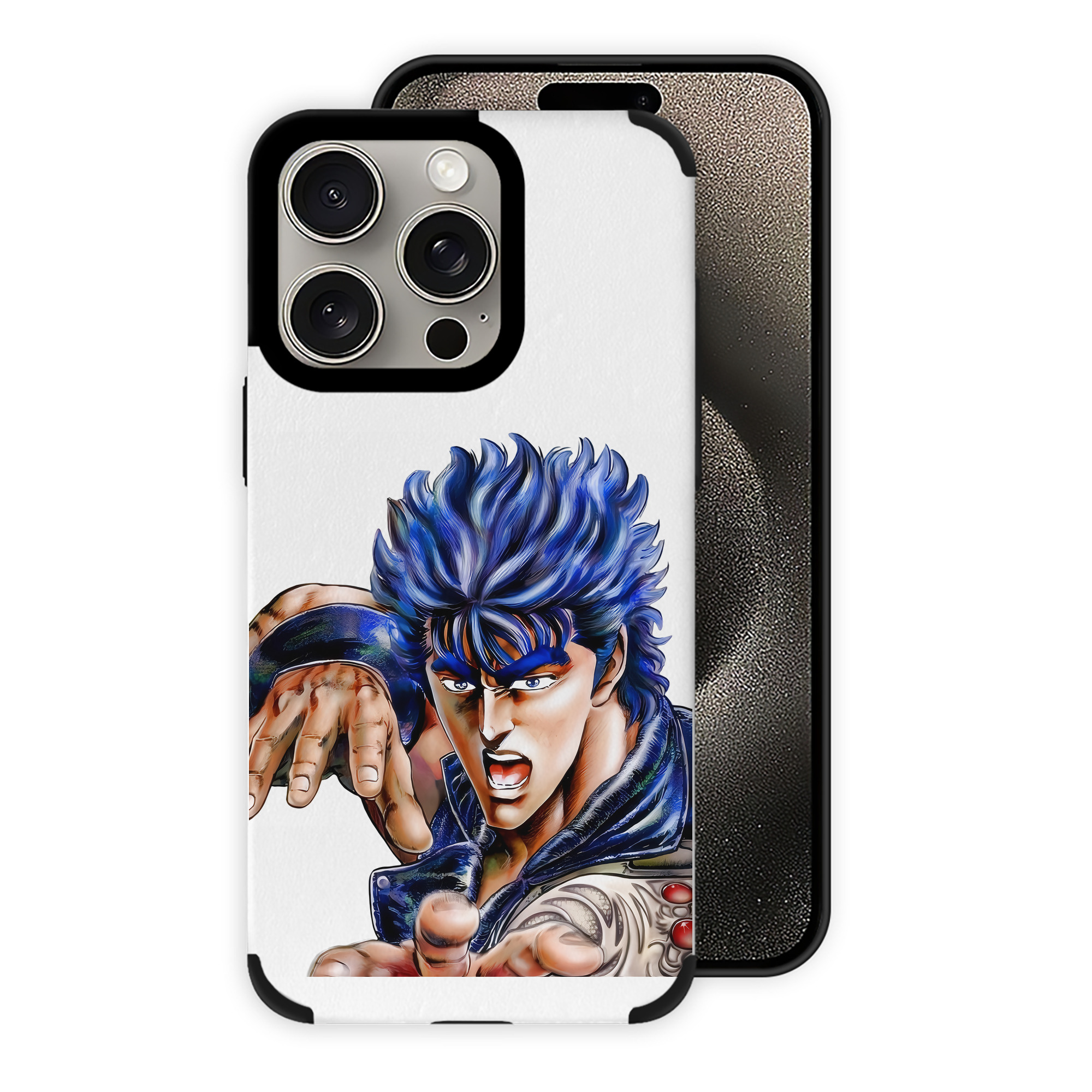 （画像用） 北斗の拳 Fist of the North Star 【iPhone15ProMax対応】 PUレザー スマホケース 耐衝撃＆黄変防止