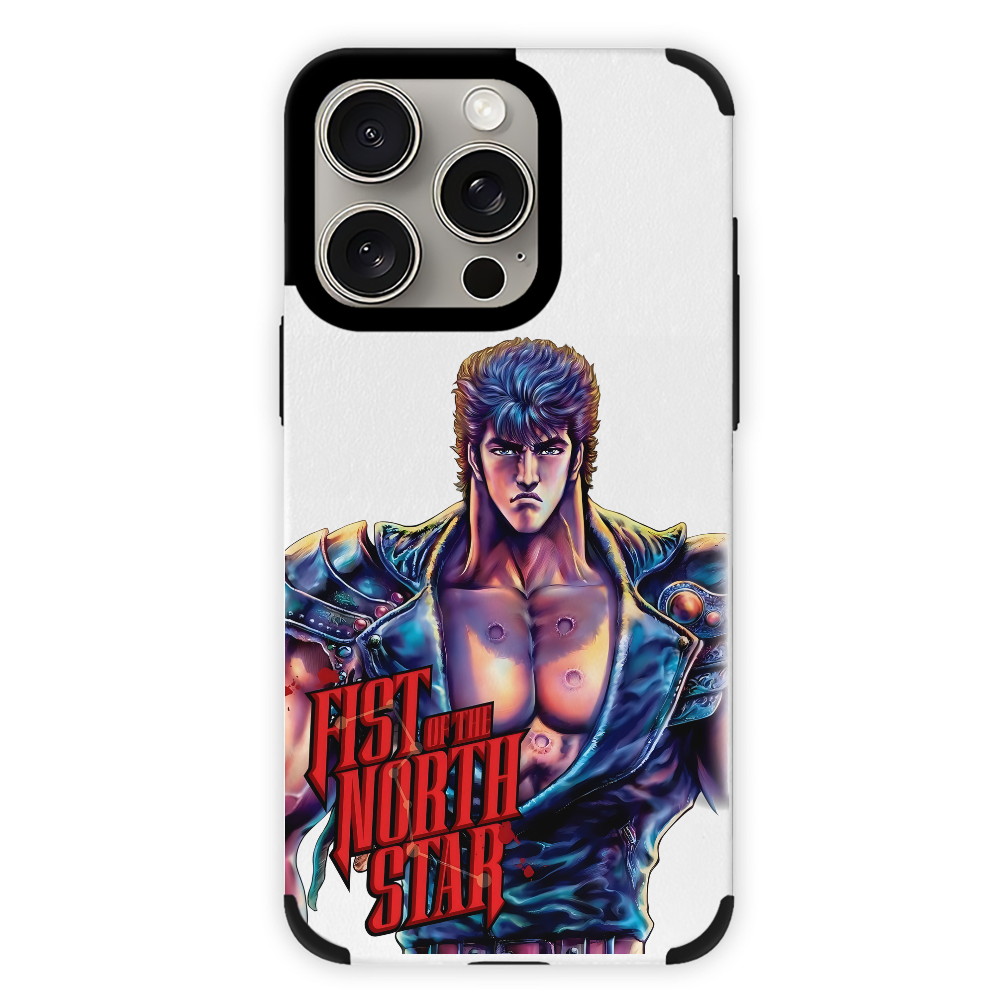 （画像用） 北斗の拳 Fist of the North Star 【iPhone15ProMax対応】 PUレザー スマホケース 耐衝撃＆黄変防止