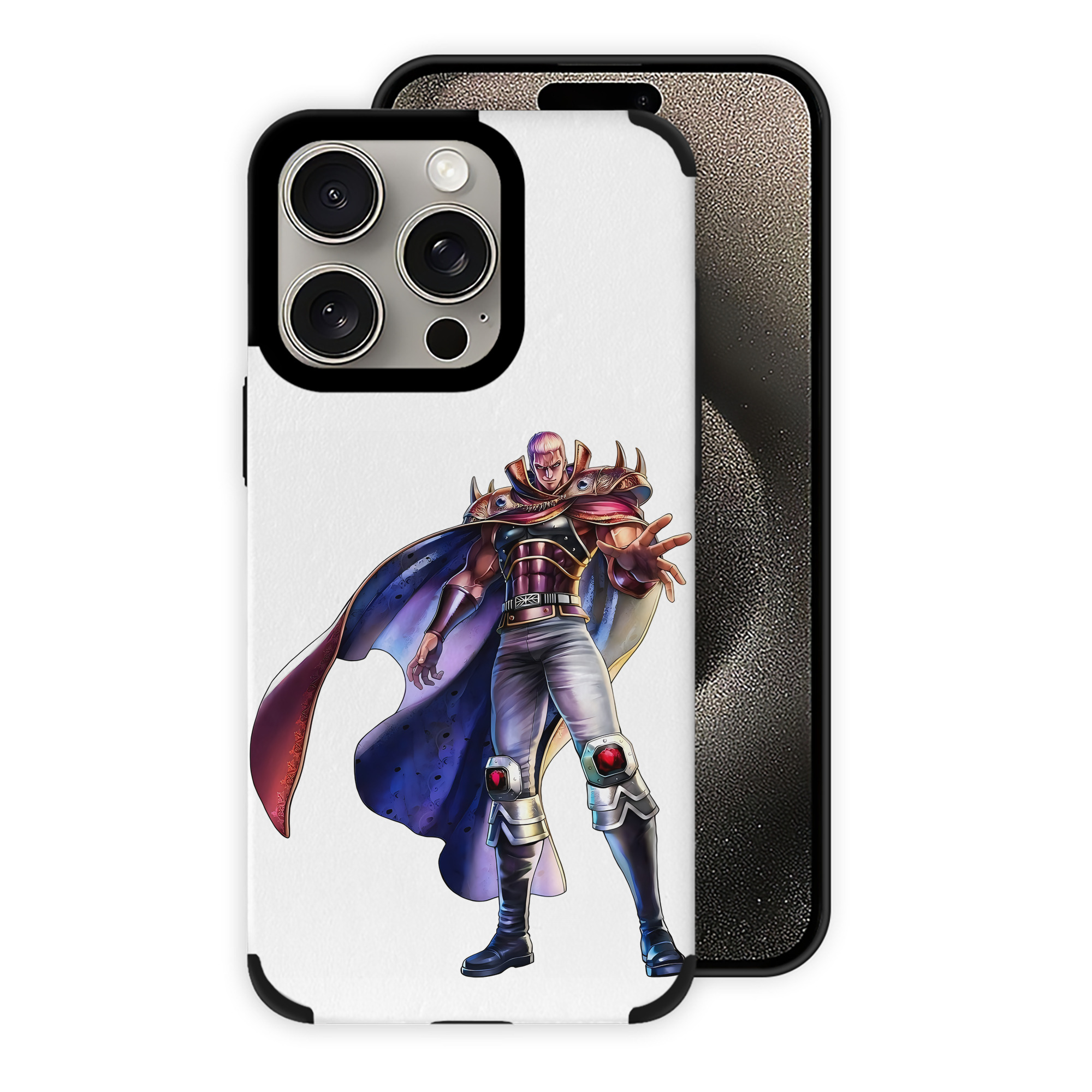 （画像用） 北斗の拳 Fist of the North Star 【iPhone15ProMax対応】 PUレザー スマホケース 耐衝撃＆黄変防止