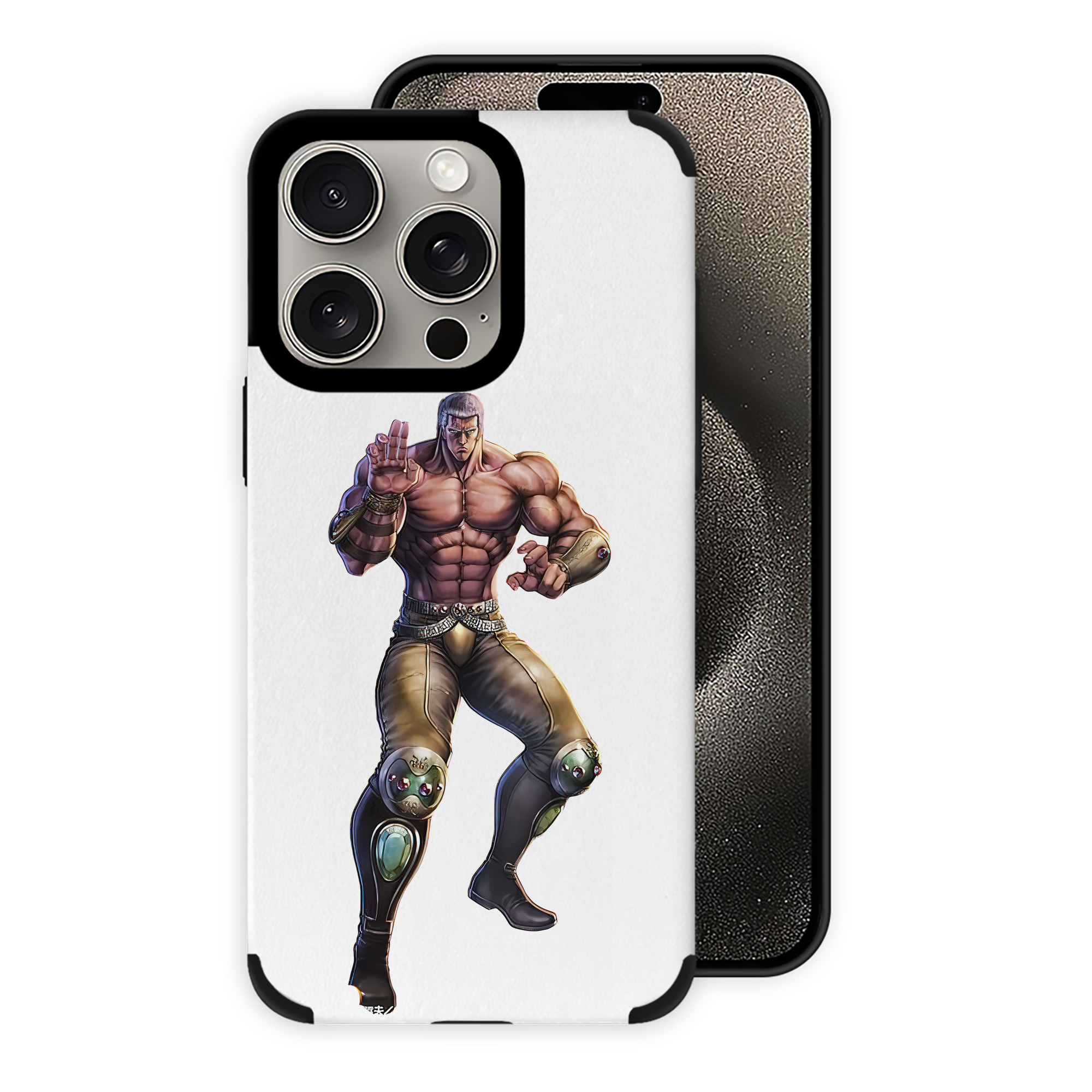 （画像用） 北斗の拳 Fist of the North Star 【iPhone15ProMax対応】 PUレザー スマホケース 耐衝撃＆黄変防止