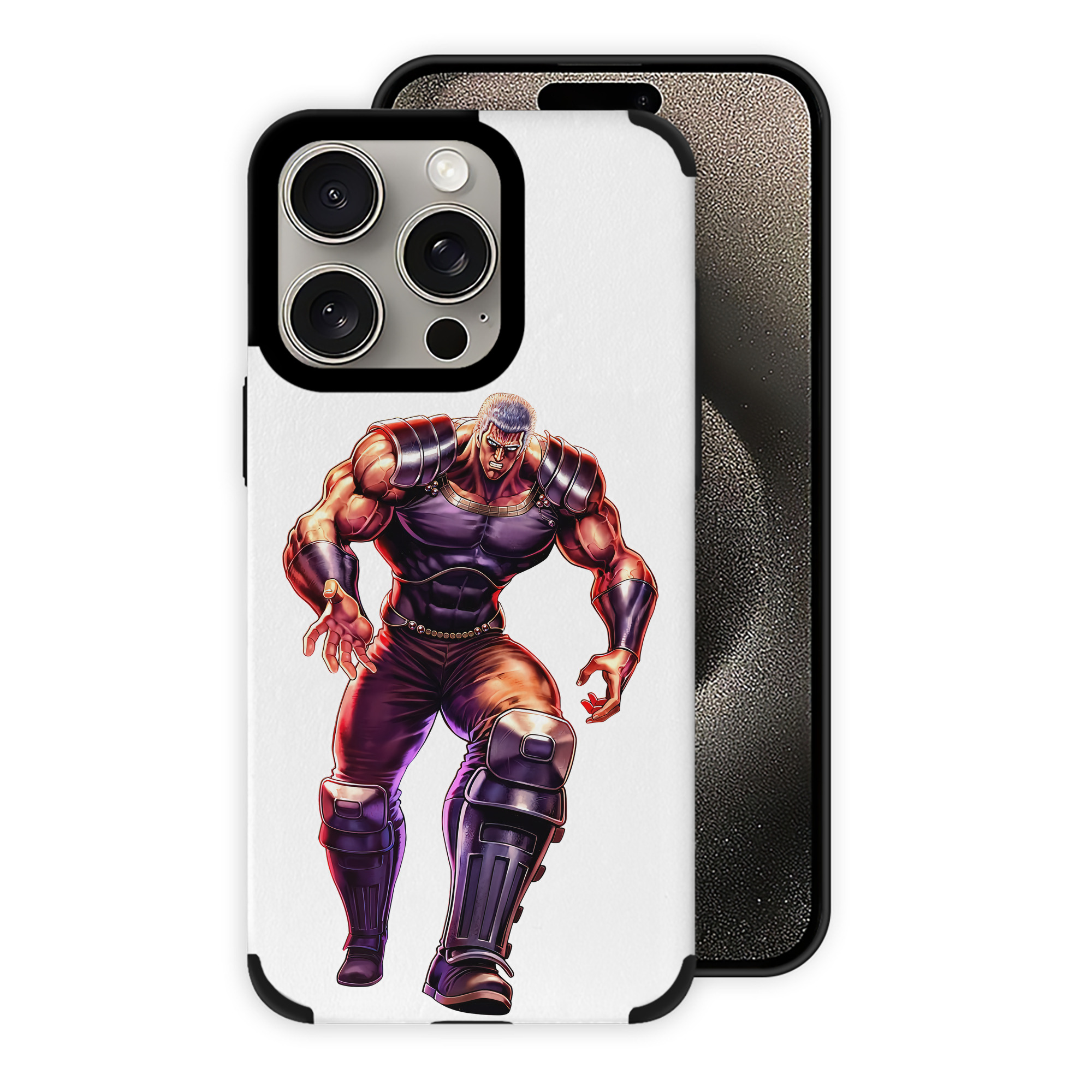 （画像用） 北斗の拳 Fist of the North Star 【iPhone15ProMax対応】 PUレザー スマホケース 耐衝撃＆黄変防止