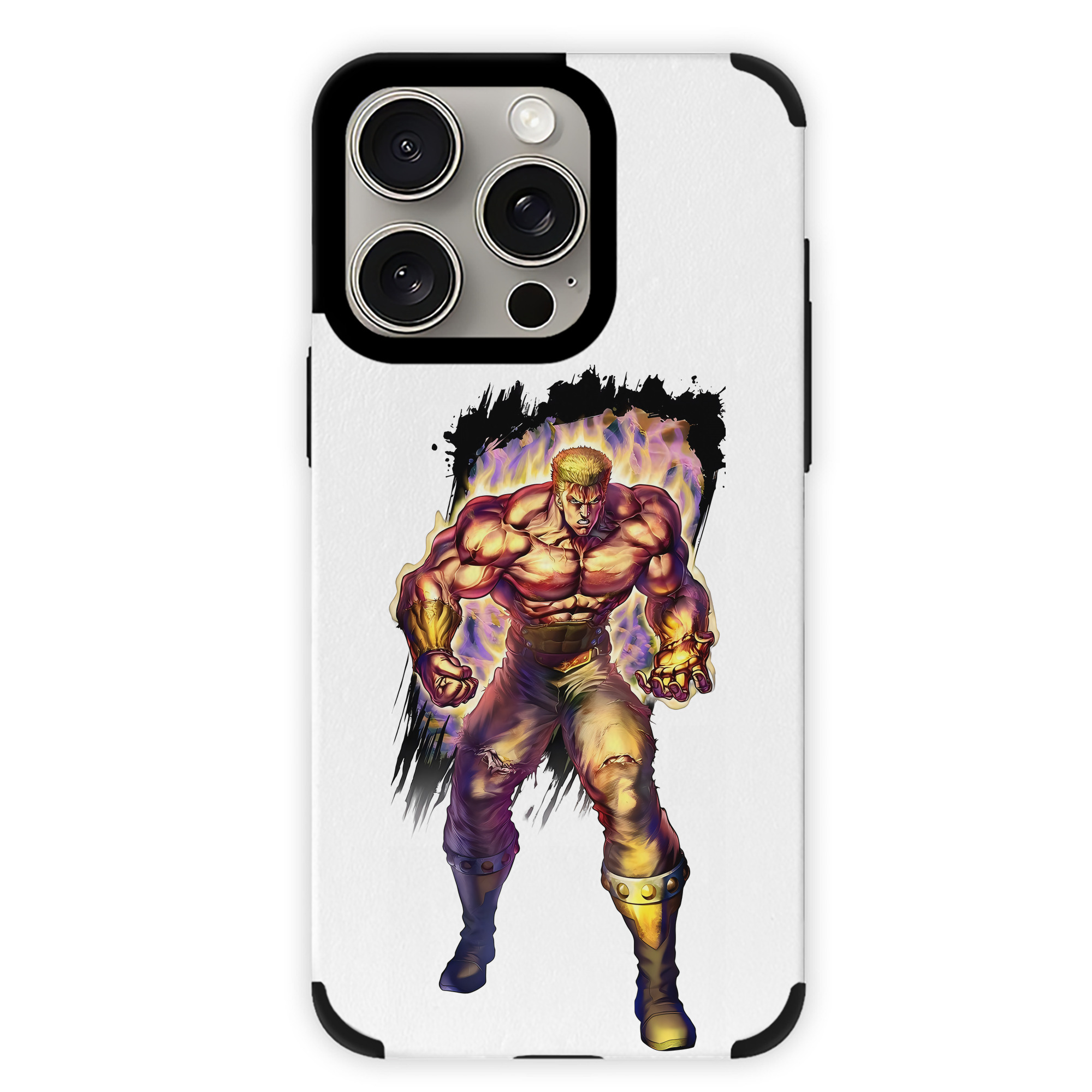 （画像用） 北斗の拳 Fist of the North Star 【iPhone15ProMax対応】 PUレザー スマホケース 耐衝撃＆黄変防止