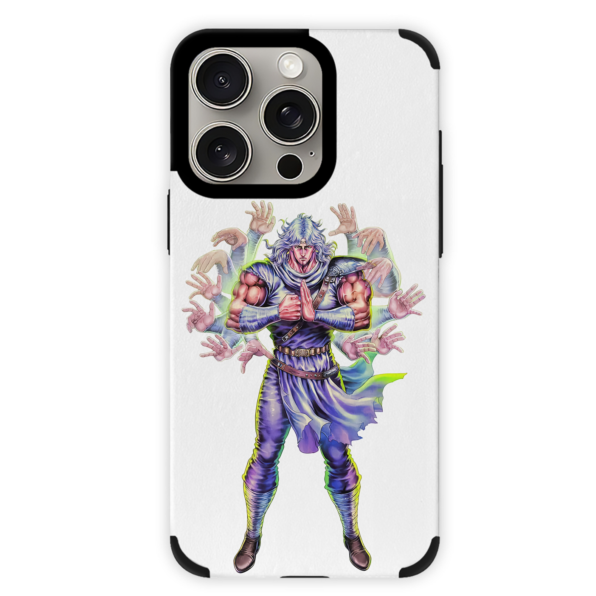 （画像用） 北斗の拳 Fist of the North Star 【iPhone15ProMax対応】 PUレザー スマホケース 耐衝撃＆黄変防止