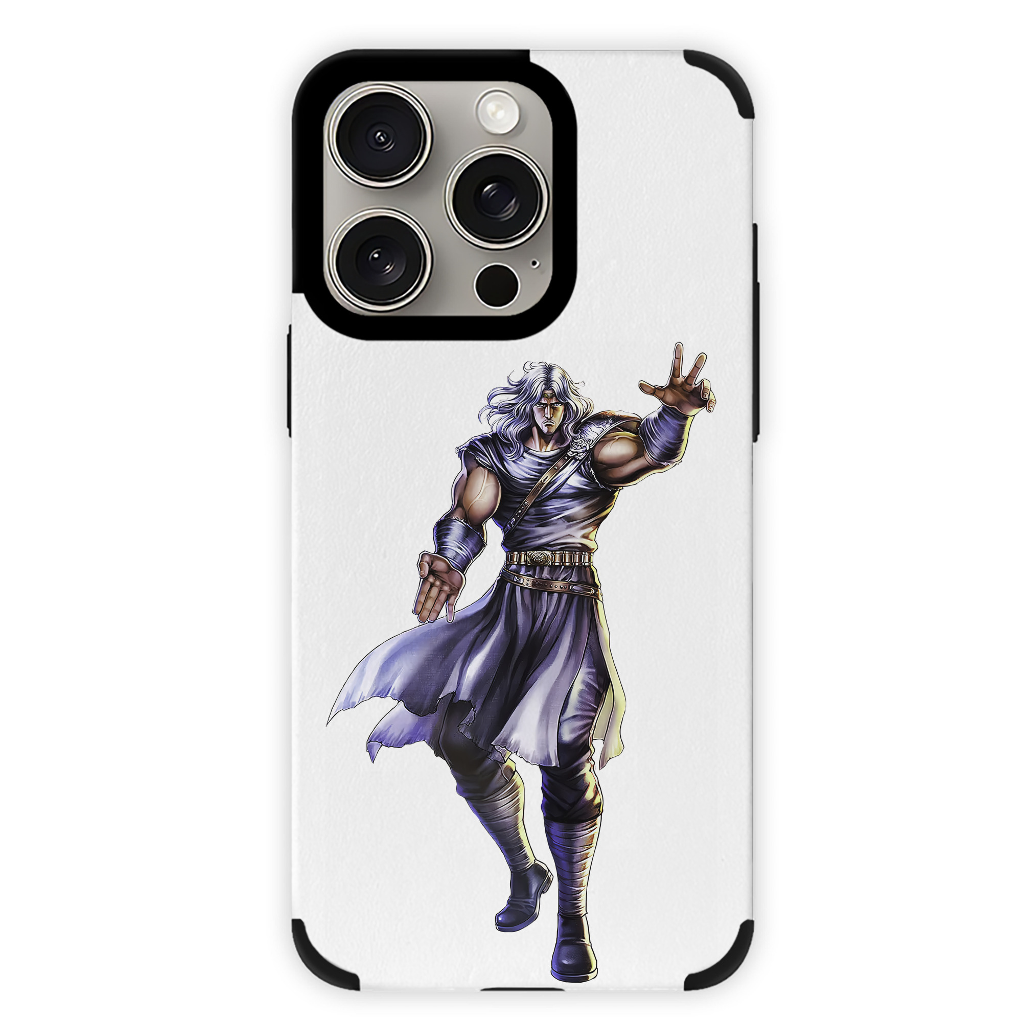 （画像用） 北斗の拳 Fist of the North Star 【iPhone15ProMax対応】 PUレザー スマホケース 耐衝撃＆黄変防止
