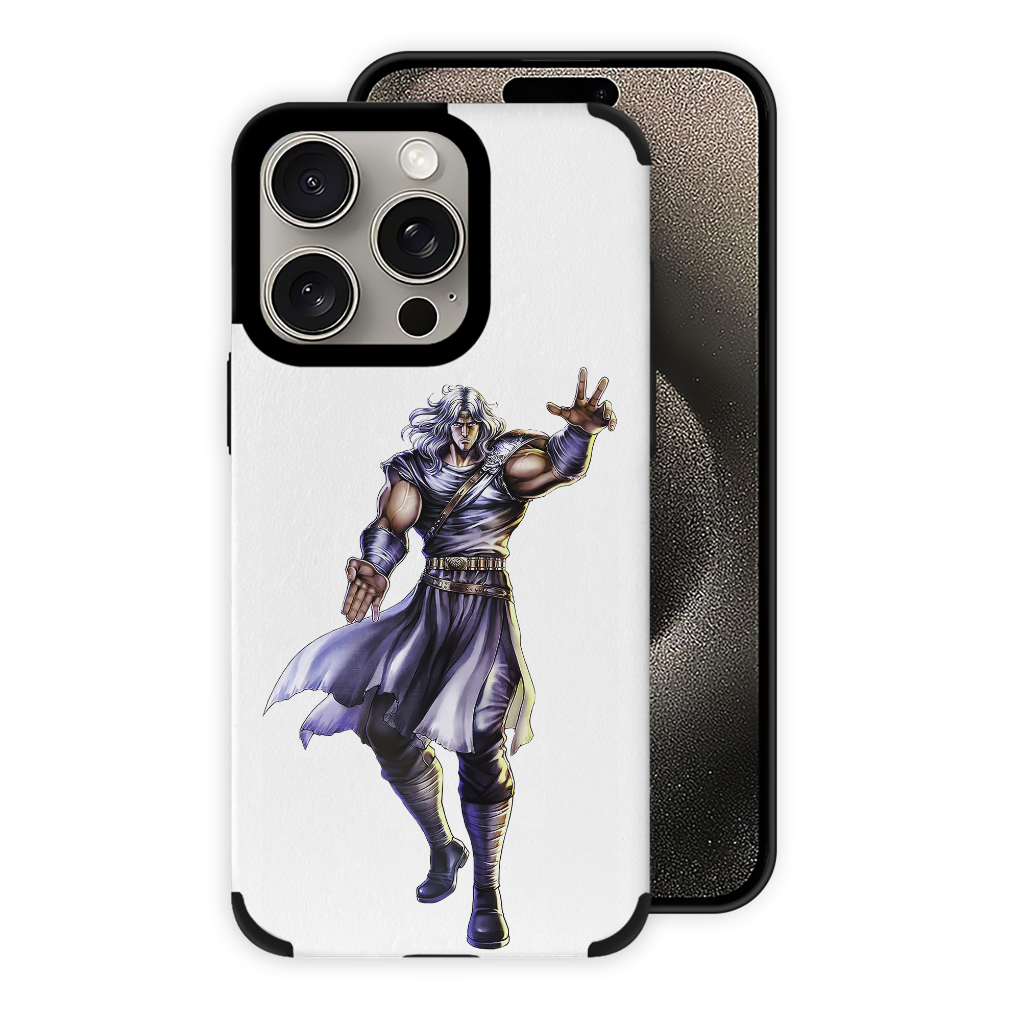 北斗の拳 Fist of the North Star 【iPhone15ProMax対応】 PUレザー スマホケース 耐衝撃＆黄変防止