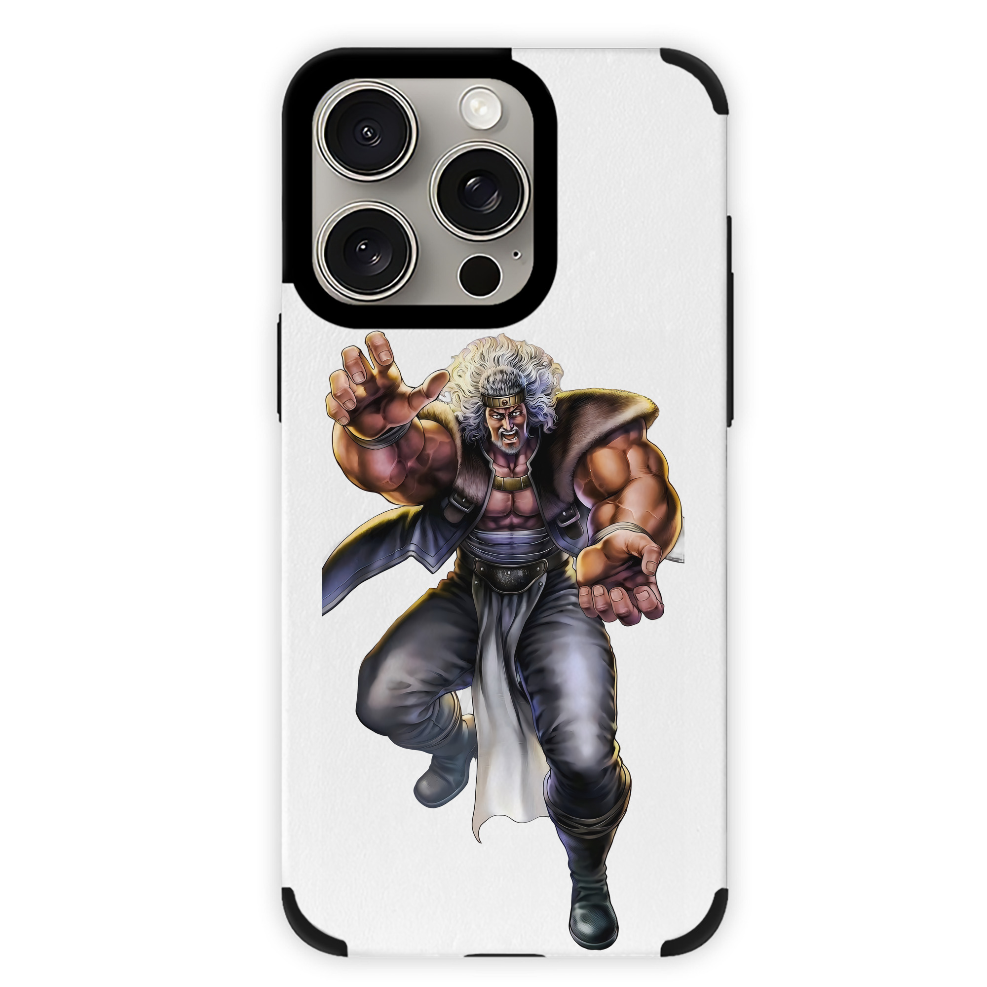 （画像用） 北斗の拳 Fist of the North Star 【iPhone15ProMax対応】 PUレザー スマホケース 耐衝撃＆黄変防止
