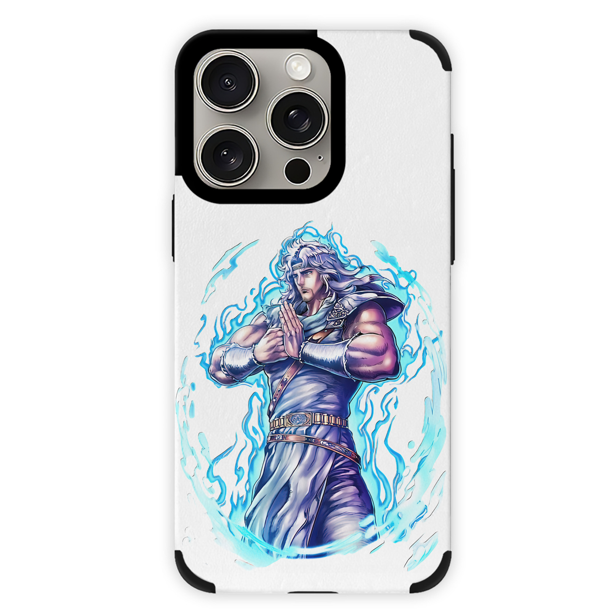 （画像用） 北斗の拳 Fist of the North Star 【iPhone15ProMax対応】 PUレザー スマホケース 耐衝撃＆黄変防止