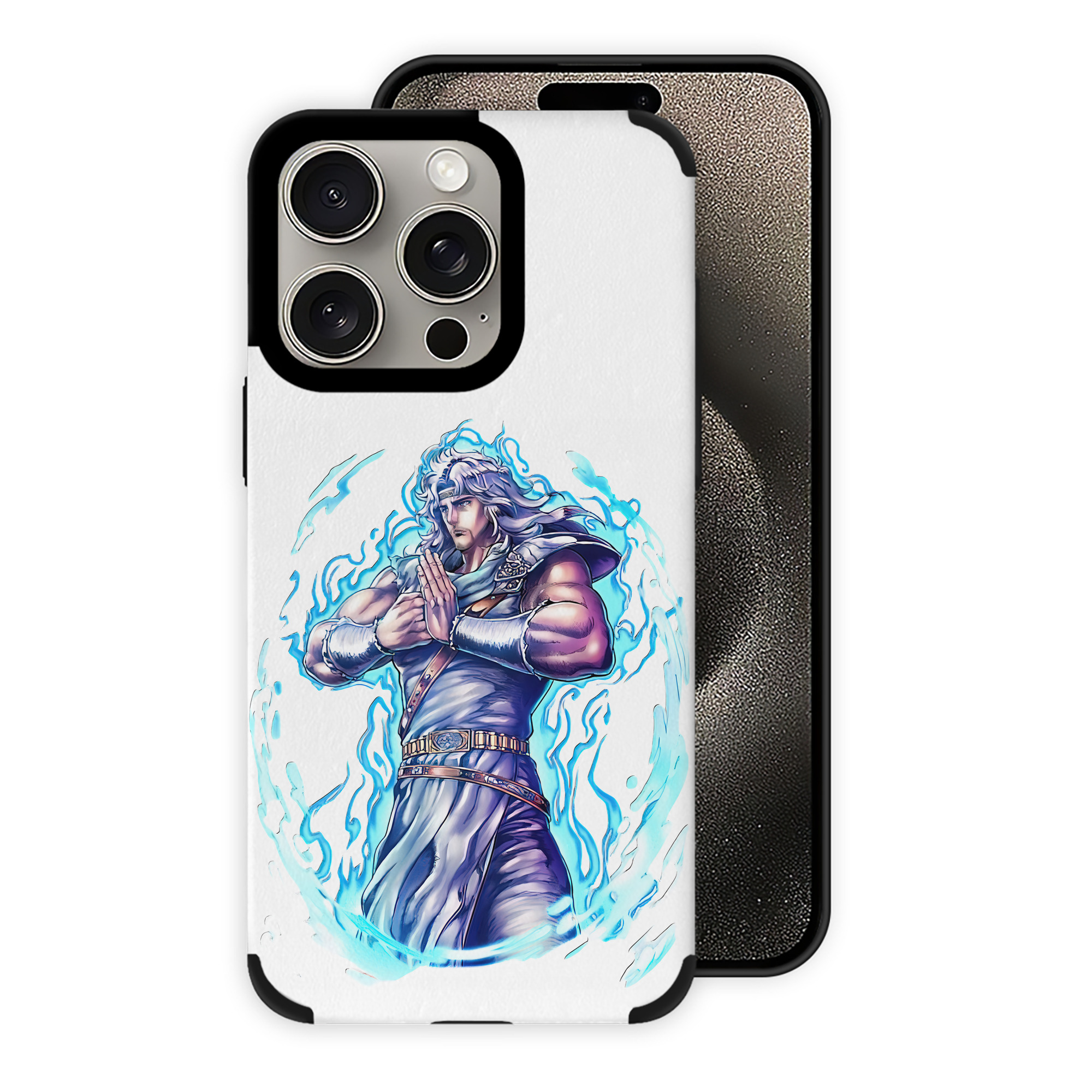 （画像用） 北斗の拳 Fist of the North Star 【iPhone15ProMax対応】 PUレザー スマホケース 耐衝撃＆黄変防止
