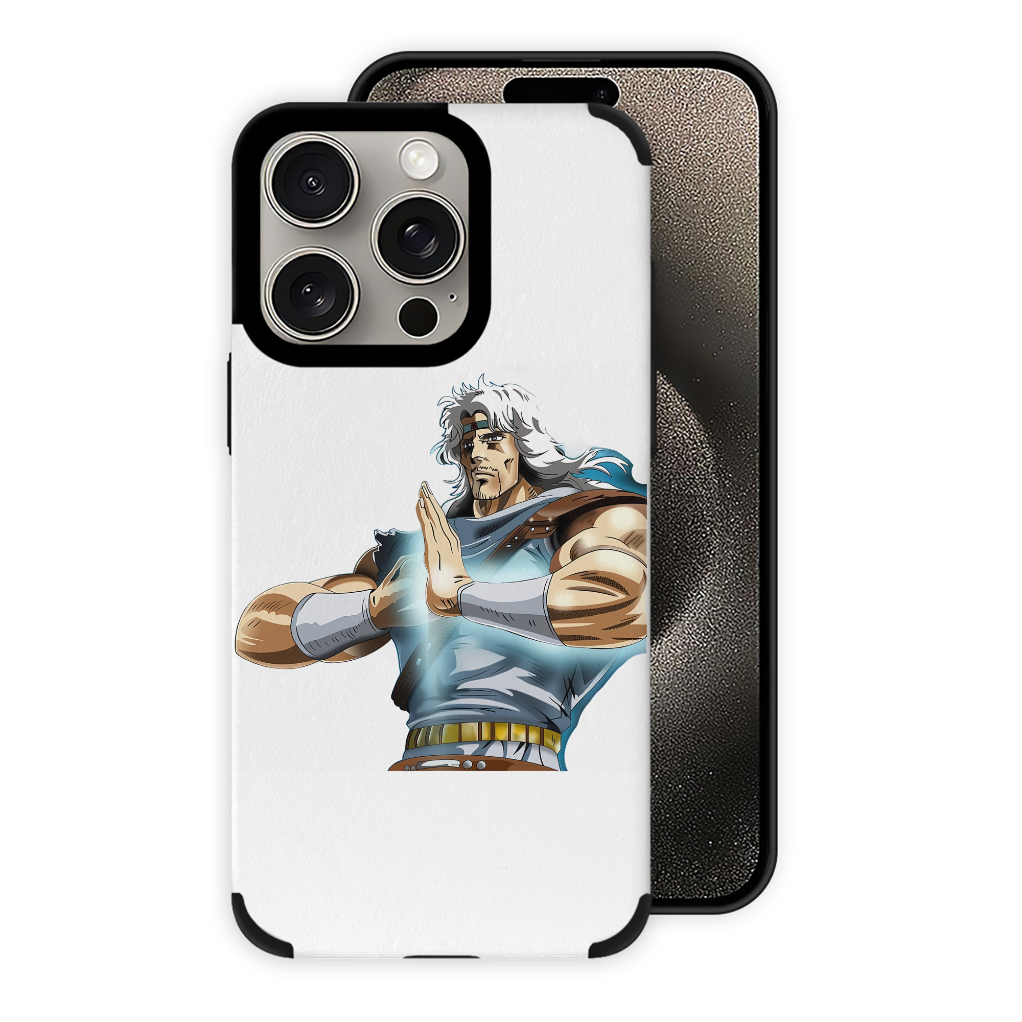 （画像用） 北斗の拳 Fist of the North Star 【iPhone15ProMax対応】 PUレザー スマホケース 耐衝撃＆黄変防止