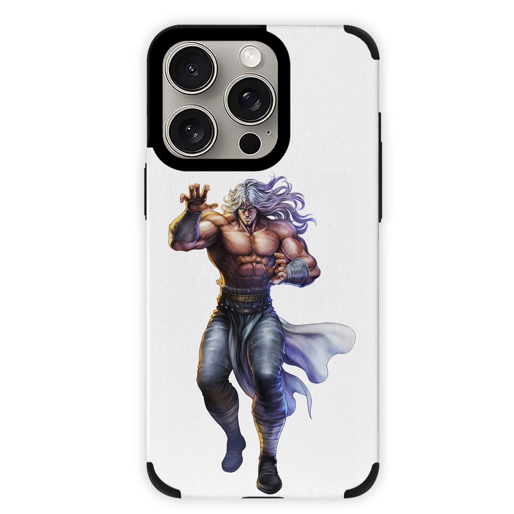 （画像用） 北斗の拳 Fist of the North Star 【iPhone15ProMax対応】 PUレザー スマホケース 耐衝撃＆黄変防止