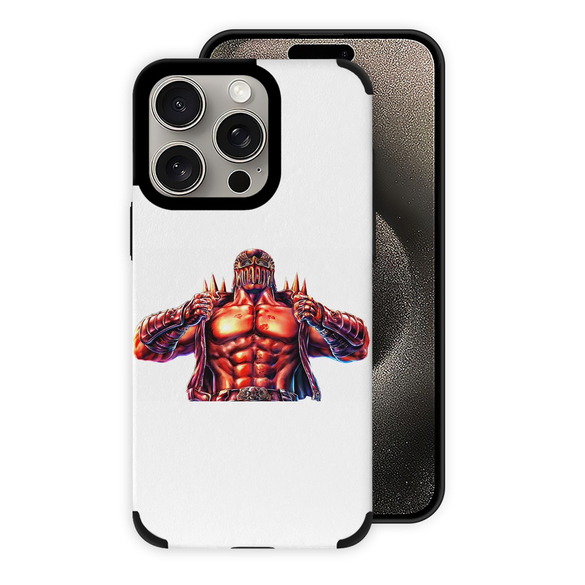 （画像用） 北斗の拳 Fist of the North Star 【iPhone15ProMax対応】 PUレザー スマホケース 耐衝撃＆黄変防止