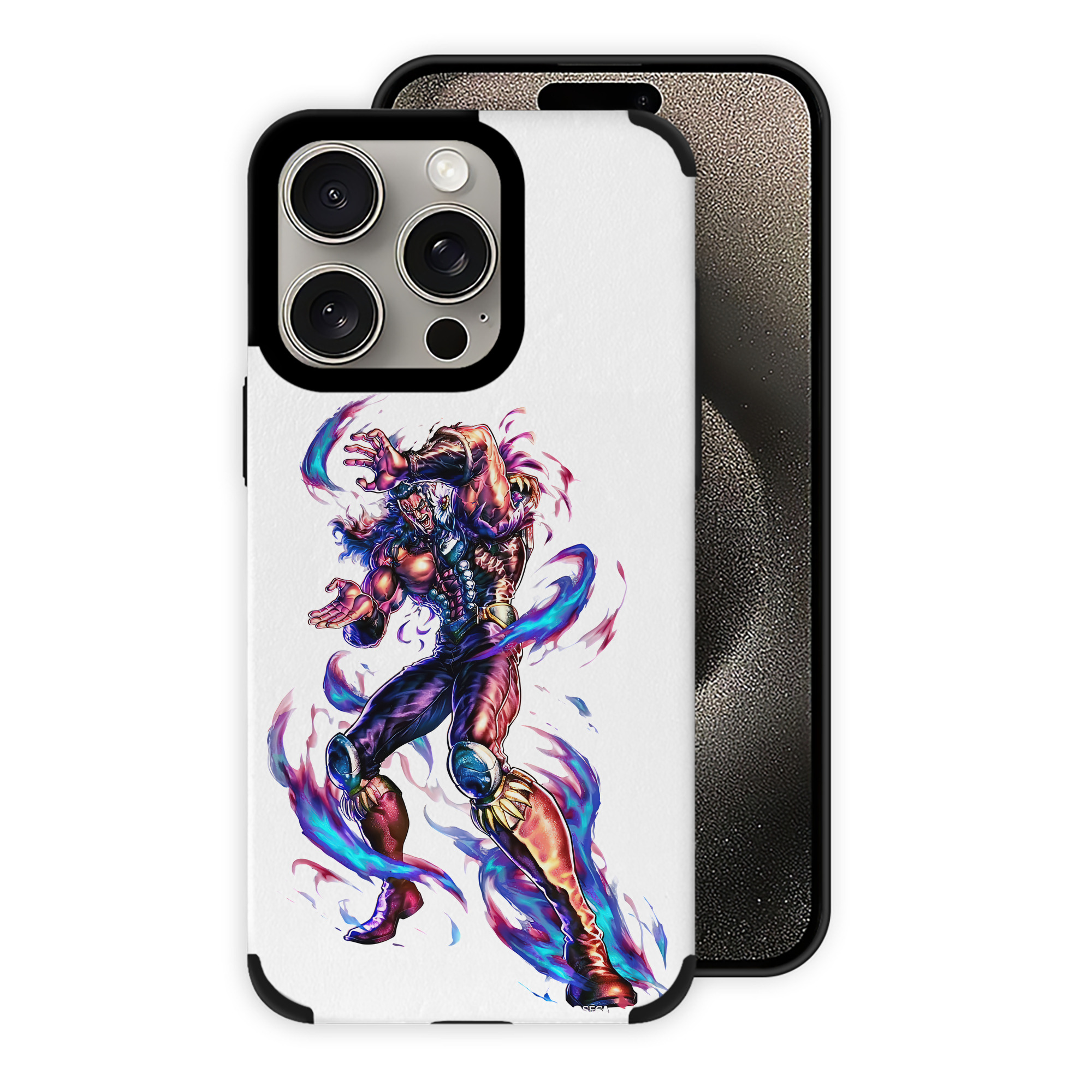 （画像用） 北斗の拳 Fist of the North Star 【iPhone15ProMax対応】 PUレザー スマホケース 耐衝撃＆黄変防止