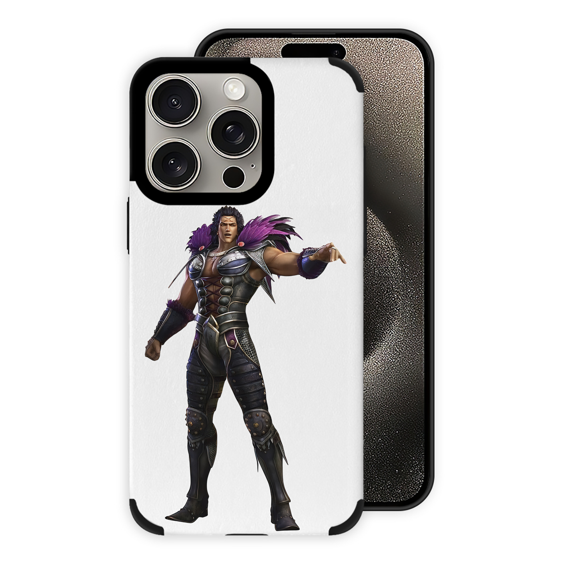 （画像用） 北斗の拳 Fist of the North Star 【iPhone15ProMax対応】 PUレザー スマホケース 耐衝撃＆黄変防止