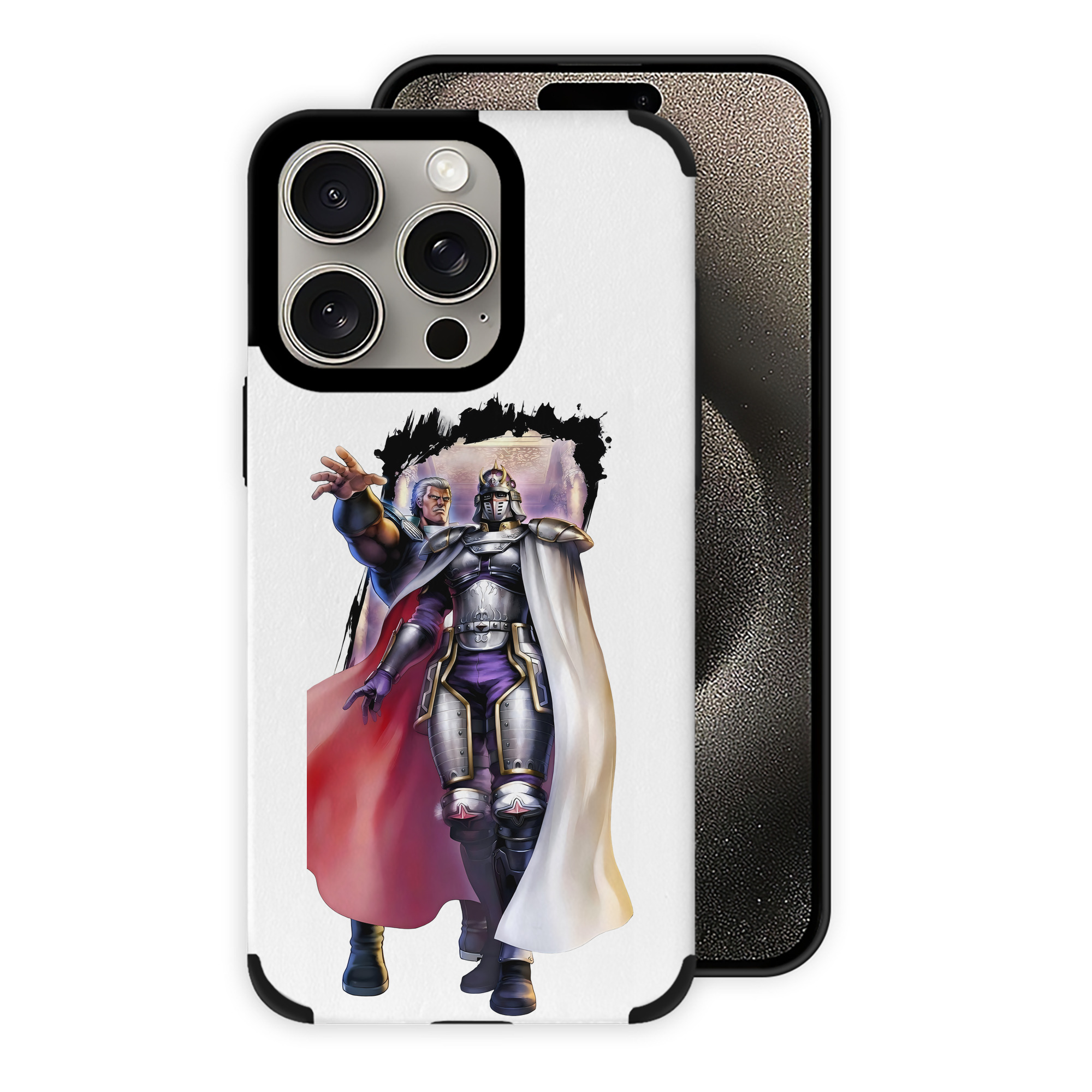 （画像用） 北斗の拳 Fist of the North Star 【iPhone15ProMax対応】 PUレザー スマホケース 耐衝撃＆黄変防止