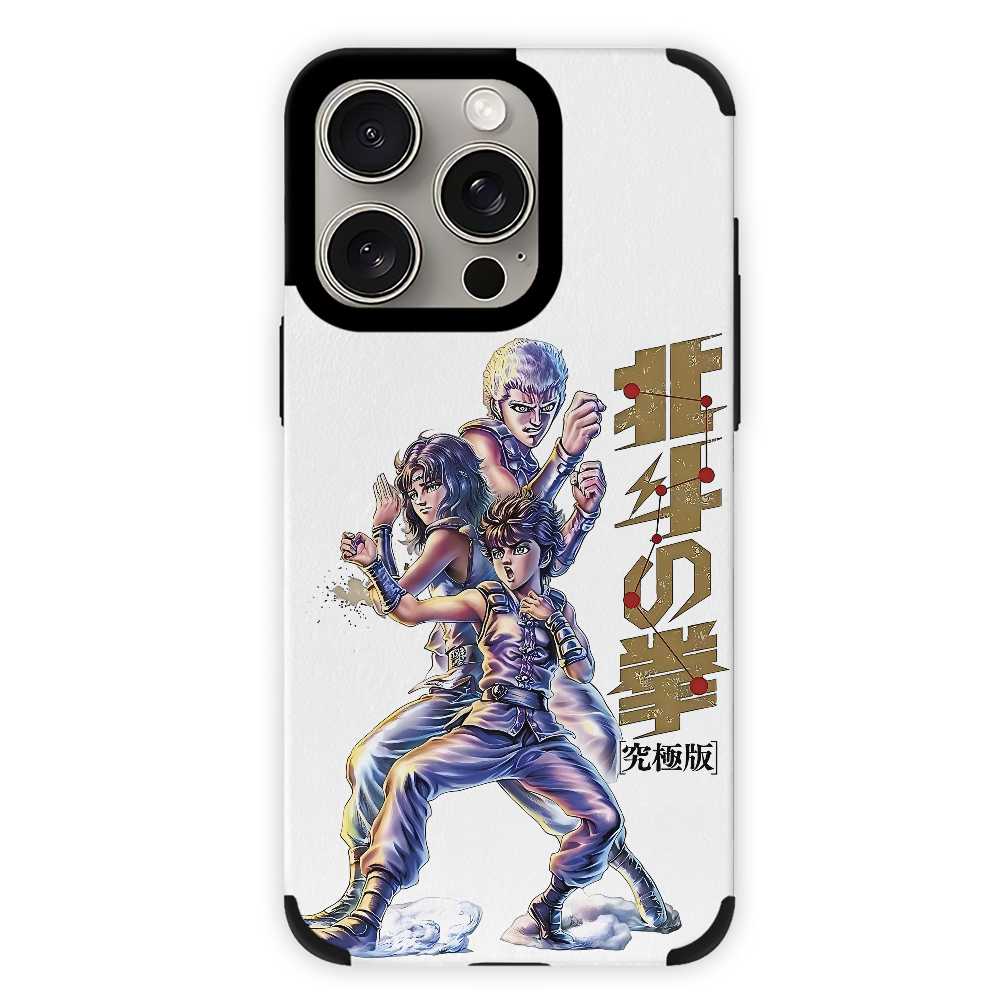 （画像用） 北斗の拳 Fist of the North Star 【iPhone15ProMax対応】 PUレザー スマホケース 耐衝撃＆黄変防止