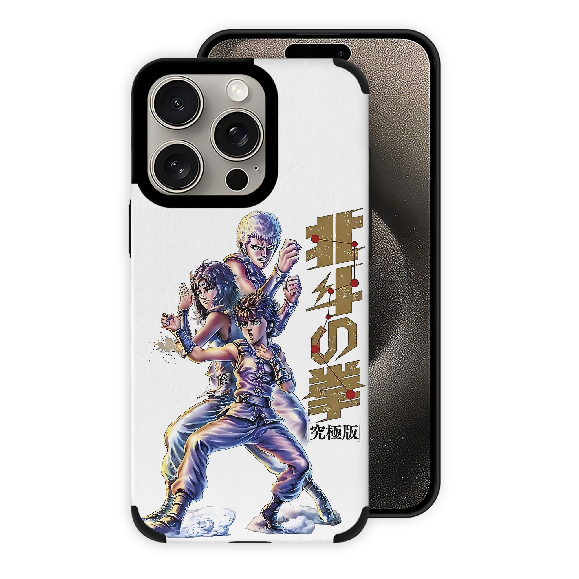 （画像用） 北斗の拳 Fist of the North Star 【iPhone15ProMax対応】 PUレザー スマホケース 耐衝撃＆黄変防止