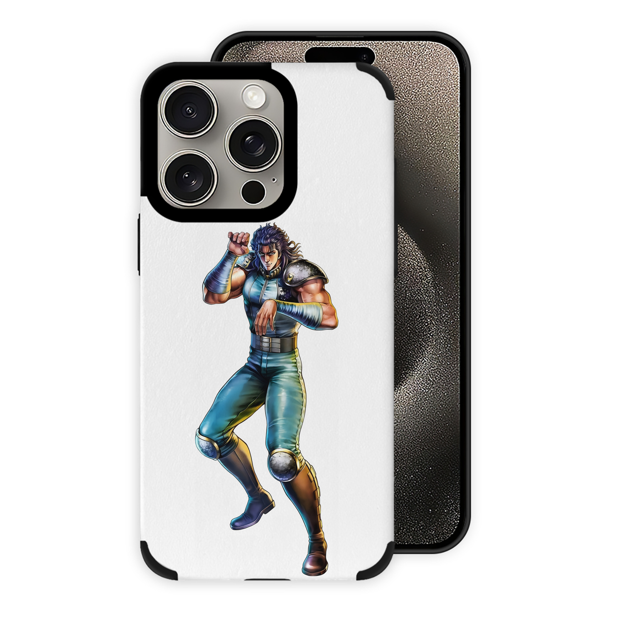 （画像用） 北斗の拳 Fist of the North Star 【iPhone15ProMax対応】 PUレザー スマホケース 耐衝撃＆黄変防止