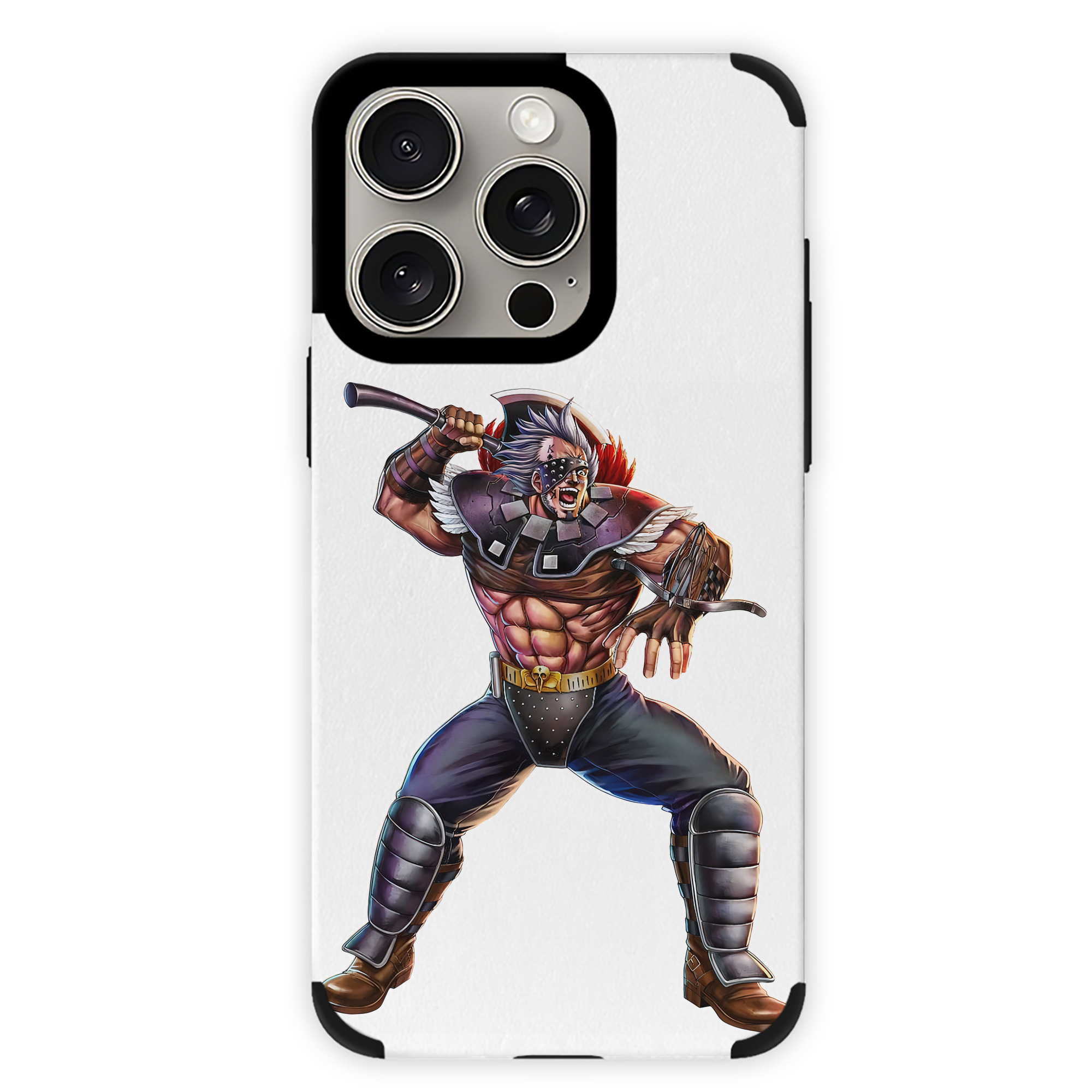 （画像用） 北斗の拳 Fist of the North Star 【iPhone15ProMax対応】 PUレザー スマホケース 耐衝撃＆黄変防止