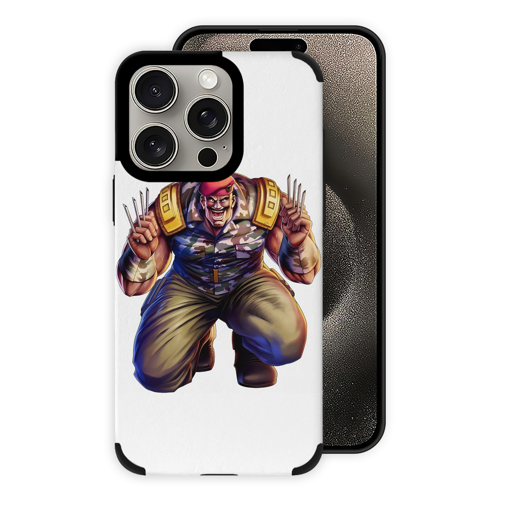 （画像用） 北斗の拳 Fist of the North Star 【iPhone15ProMax対応】 PUレザー スマホケース 耐衝撃＆黄変防止