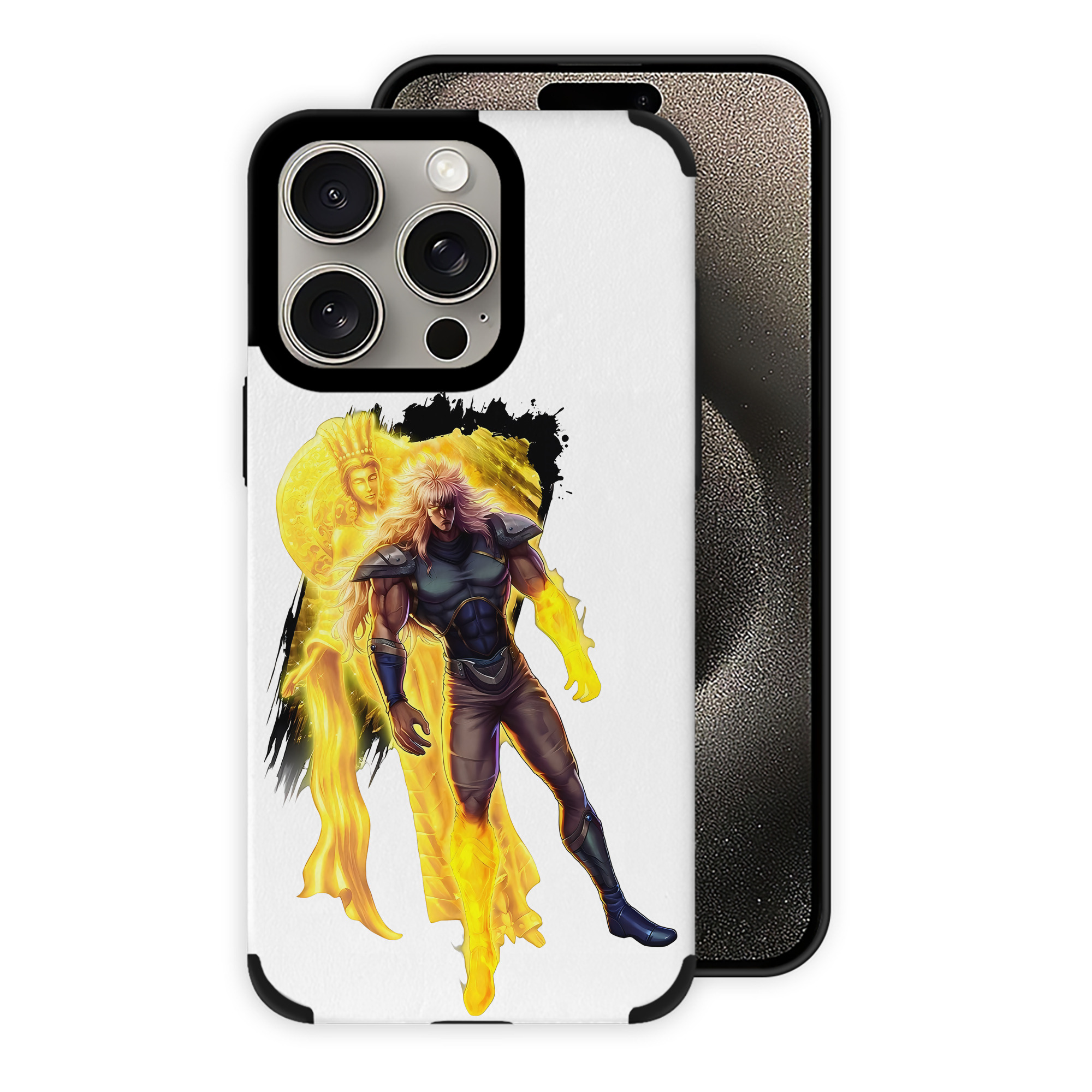 （画像用） 北斗の拳 Fist of the North Star 【iPhone15ProMax対応】 PUレザー スマホケース 耐衝撃＆黄変防止